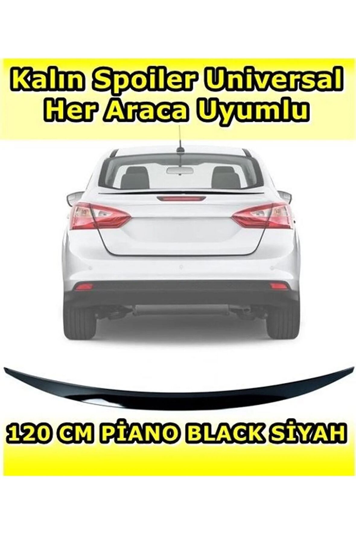 Ford Escort Uyumlu Pianoblack Spoiler 120 Cm