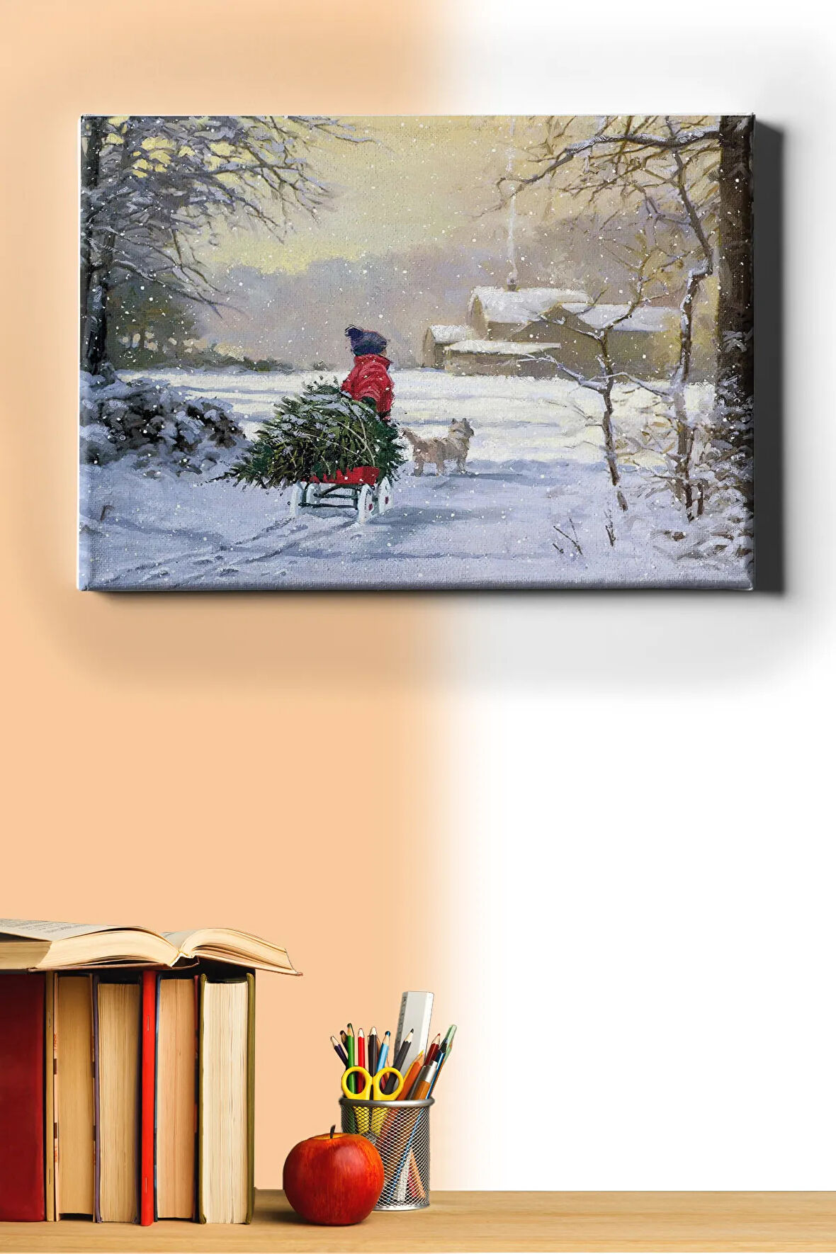 Sayılarla Boyama Seti Kasnaklı Yılbaşına Doğru 60 X 75 Cm