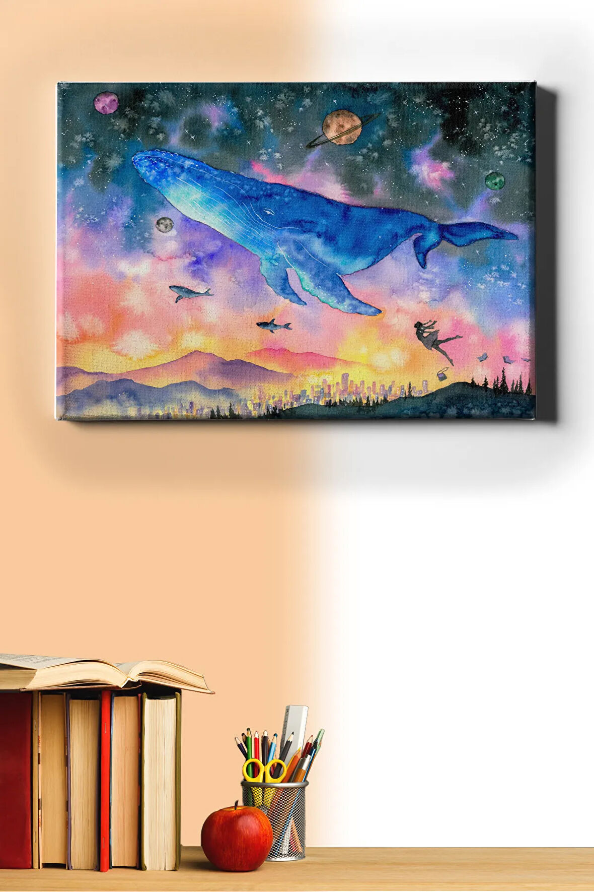 Sayılarla Boyama Seti Kasnaklı Fantazi Gezegeni 40 X 50 Cm