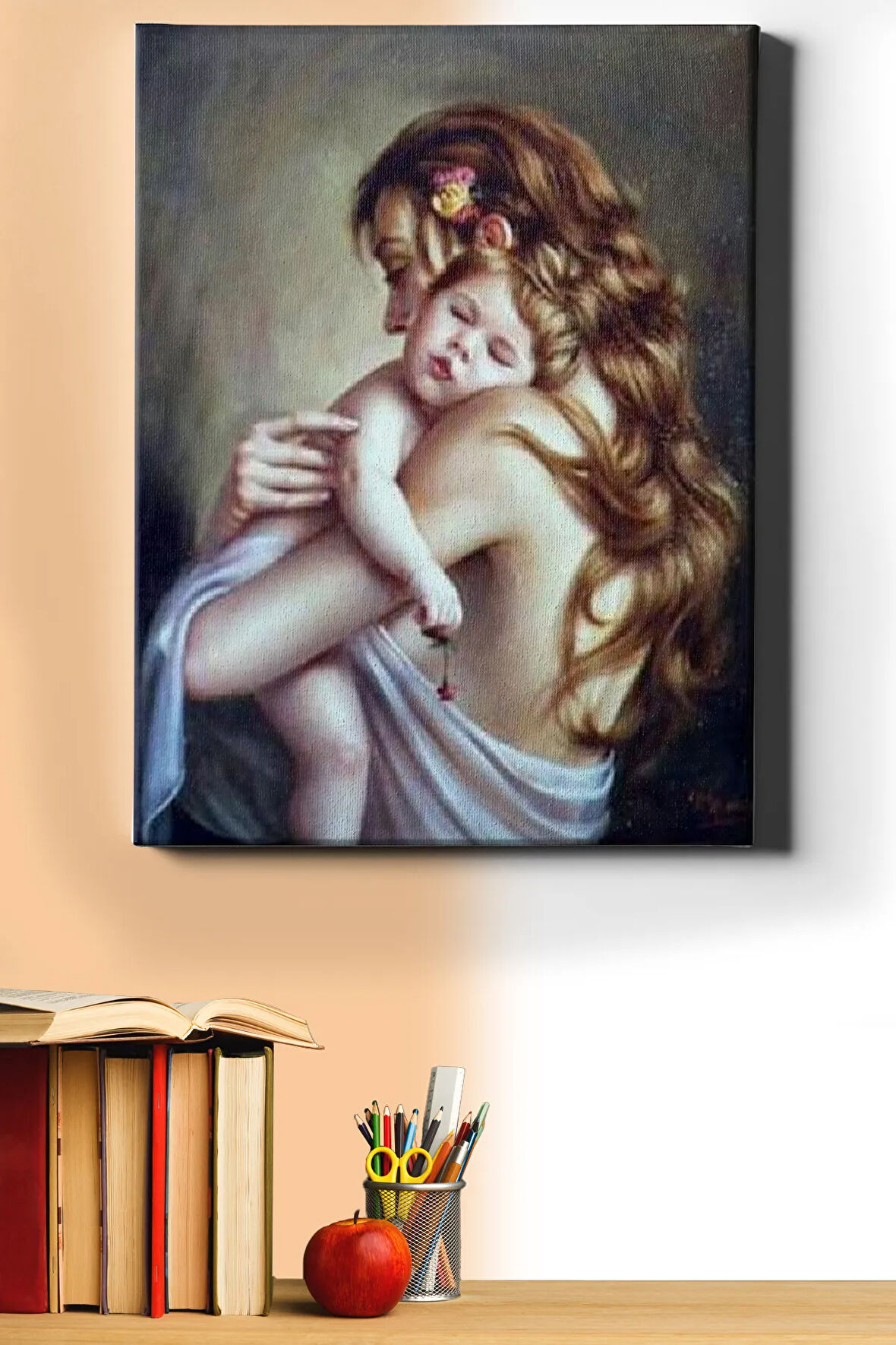 Sayılarla Boyama Seti Kasnaklı Anne Ve Bebek 2 50 X 65 Cm