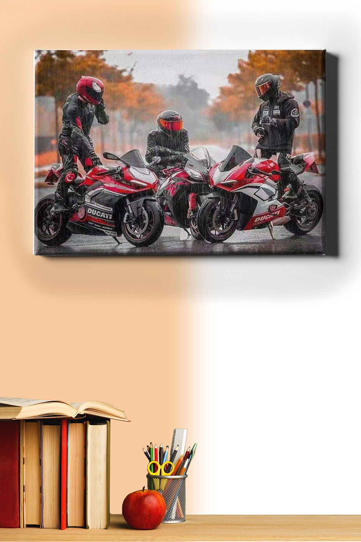 Sayılarla Boyama Seti Kasnaklı Motorsikletliler 40 X 50 Cm