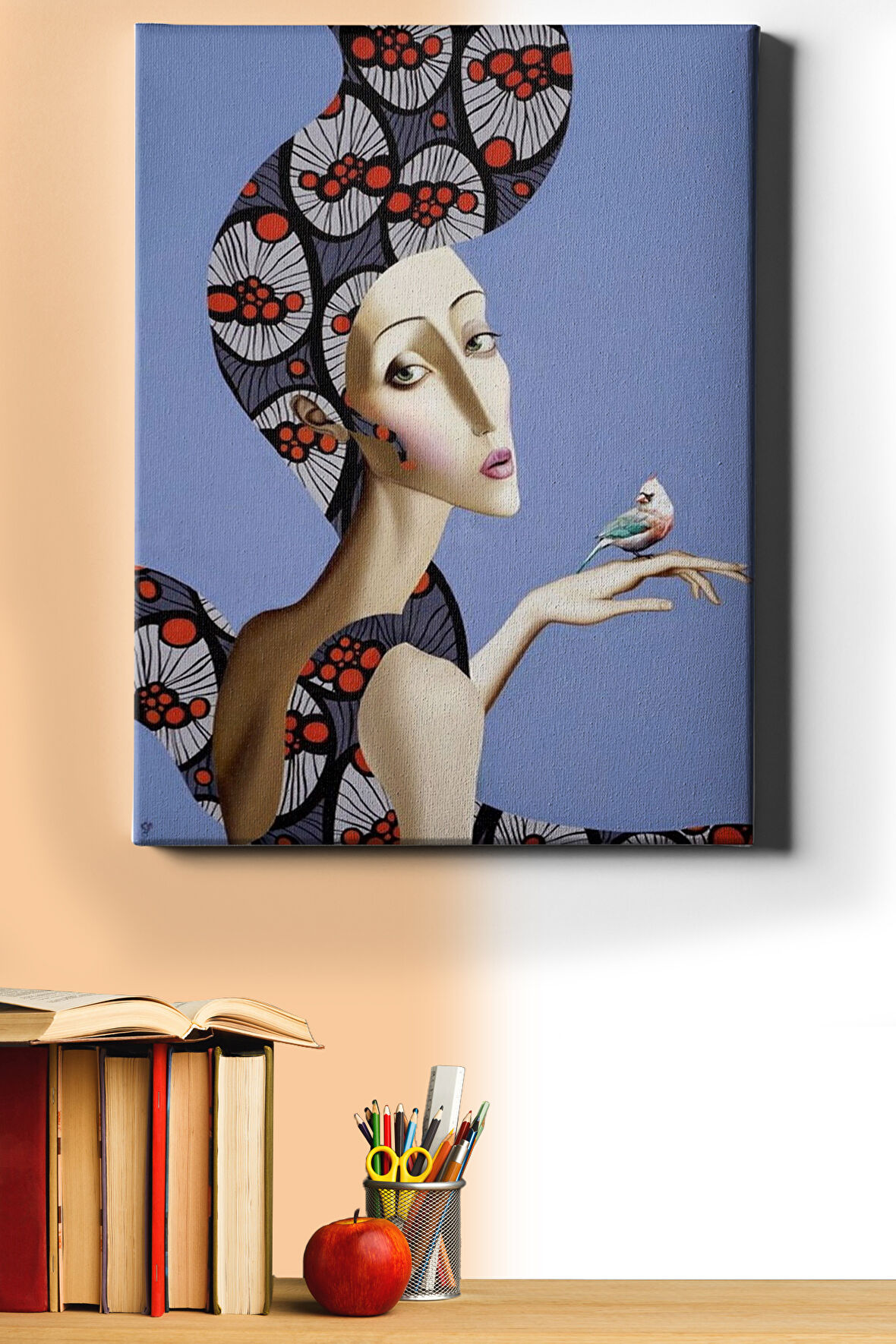 Sayılarla Boyama Seti Kasnaklı Sevgi Kuşu 60 X 75 Cm