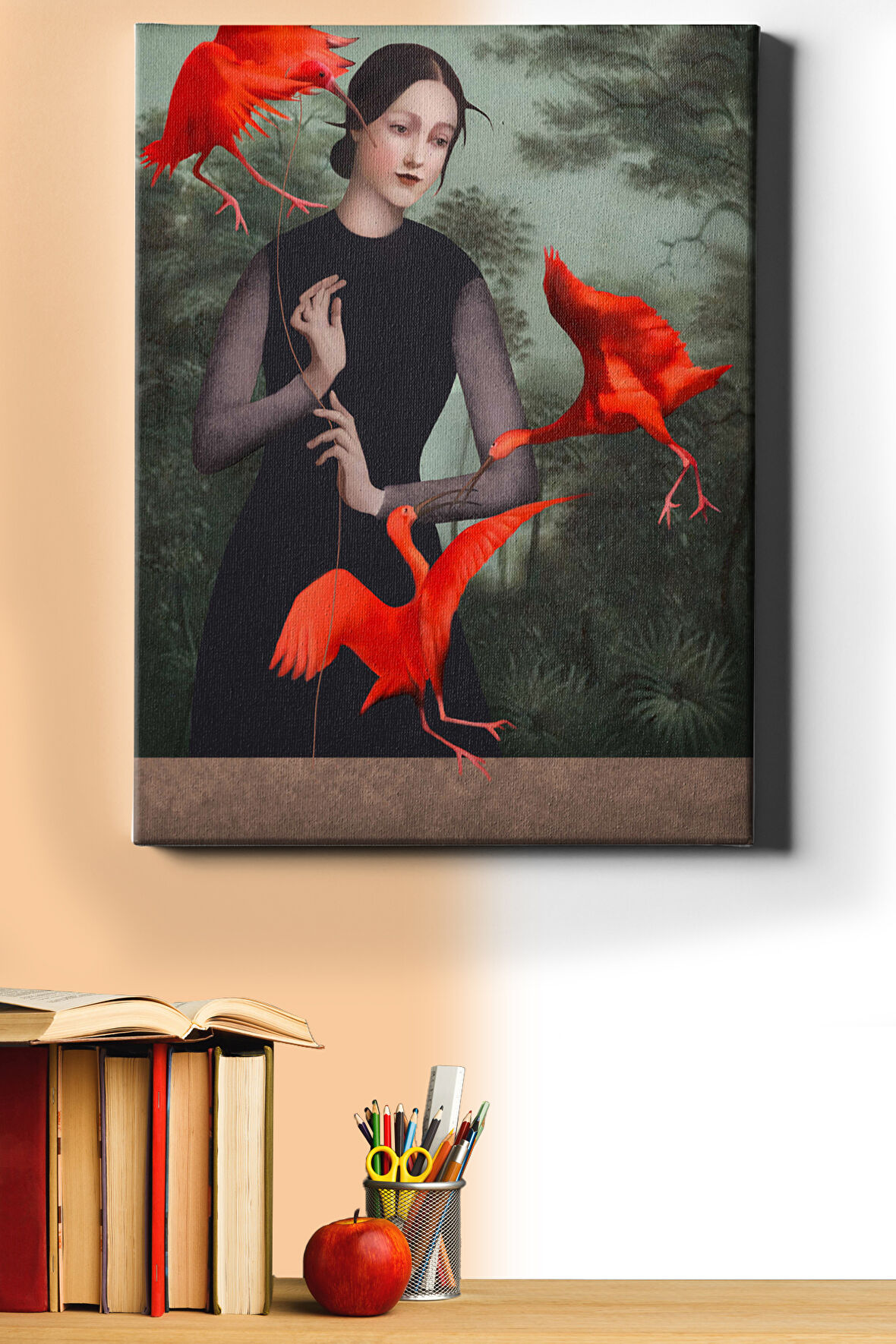 Sayılarla Boyama Seti Kasnaklı Kırmızı Düşler 40 X 50 Cm