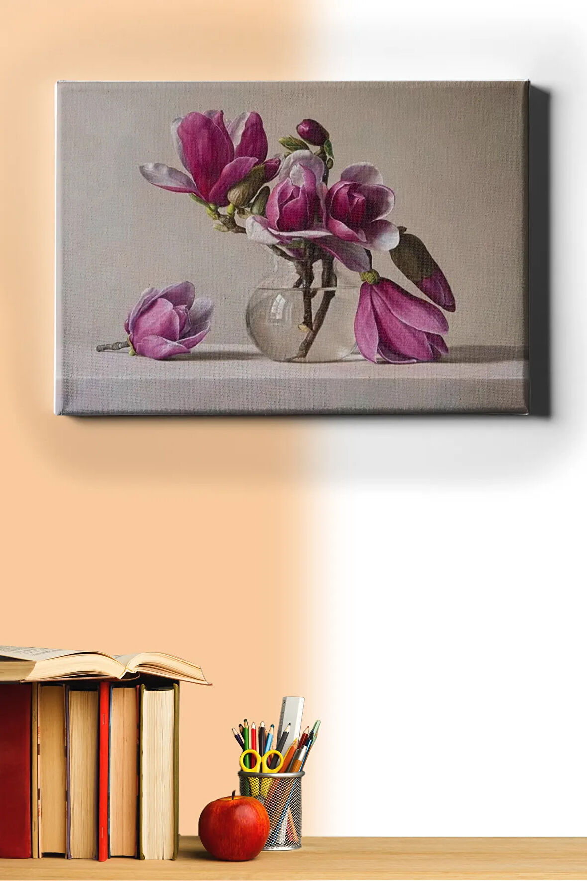 Sayılarla Boyama Seti Kasnaklı Manolyalar 60 X 75 Cm