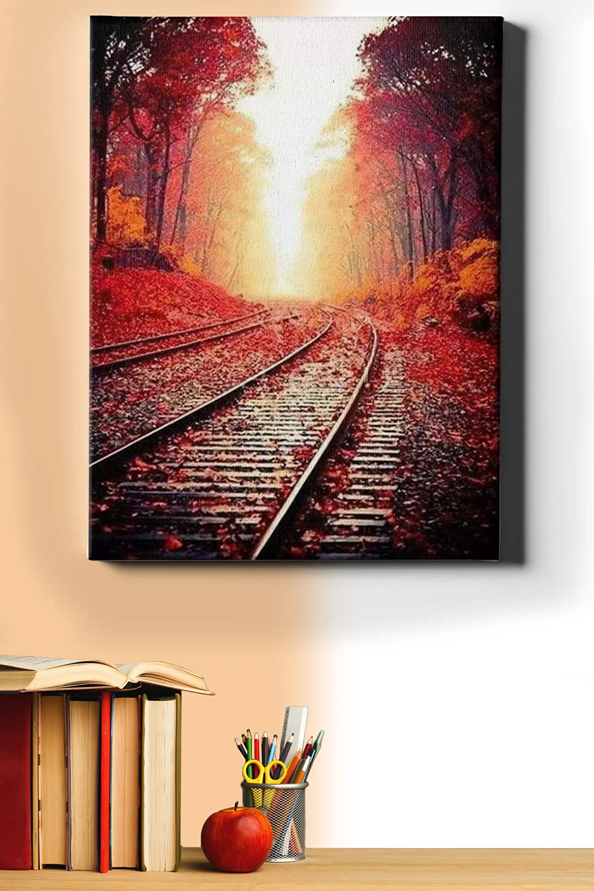 Sayılarla Boyama Seti Kasnaklı Sonbaharda Yolculuk 60 X 75 Cm