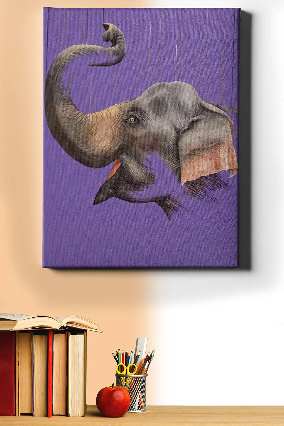 Sayılarla Boyama Seti Kasnaklı Neşeli Fil 40 X 50 Cm