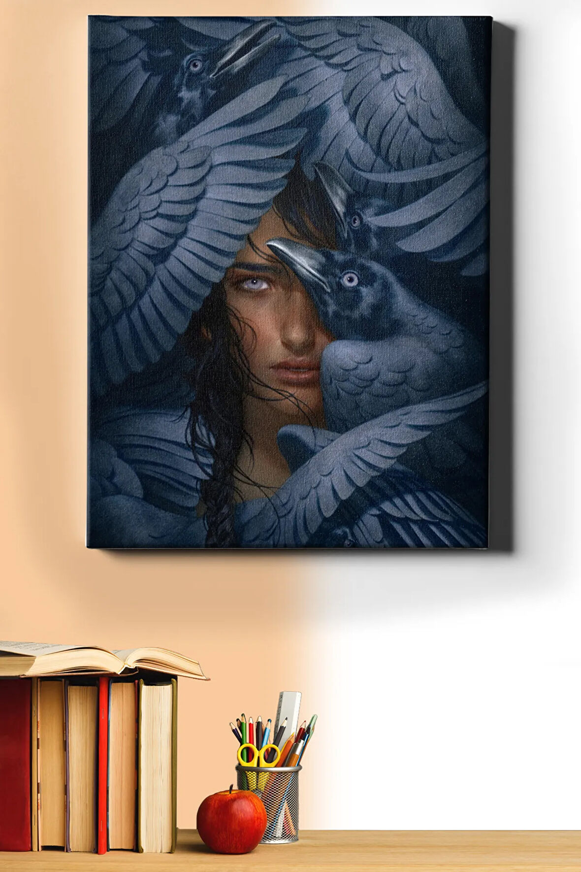 Sayılarla Boyama Seti Kasnaklı Fırtına Ve Karga 60 X 75 Cm