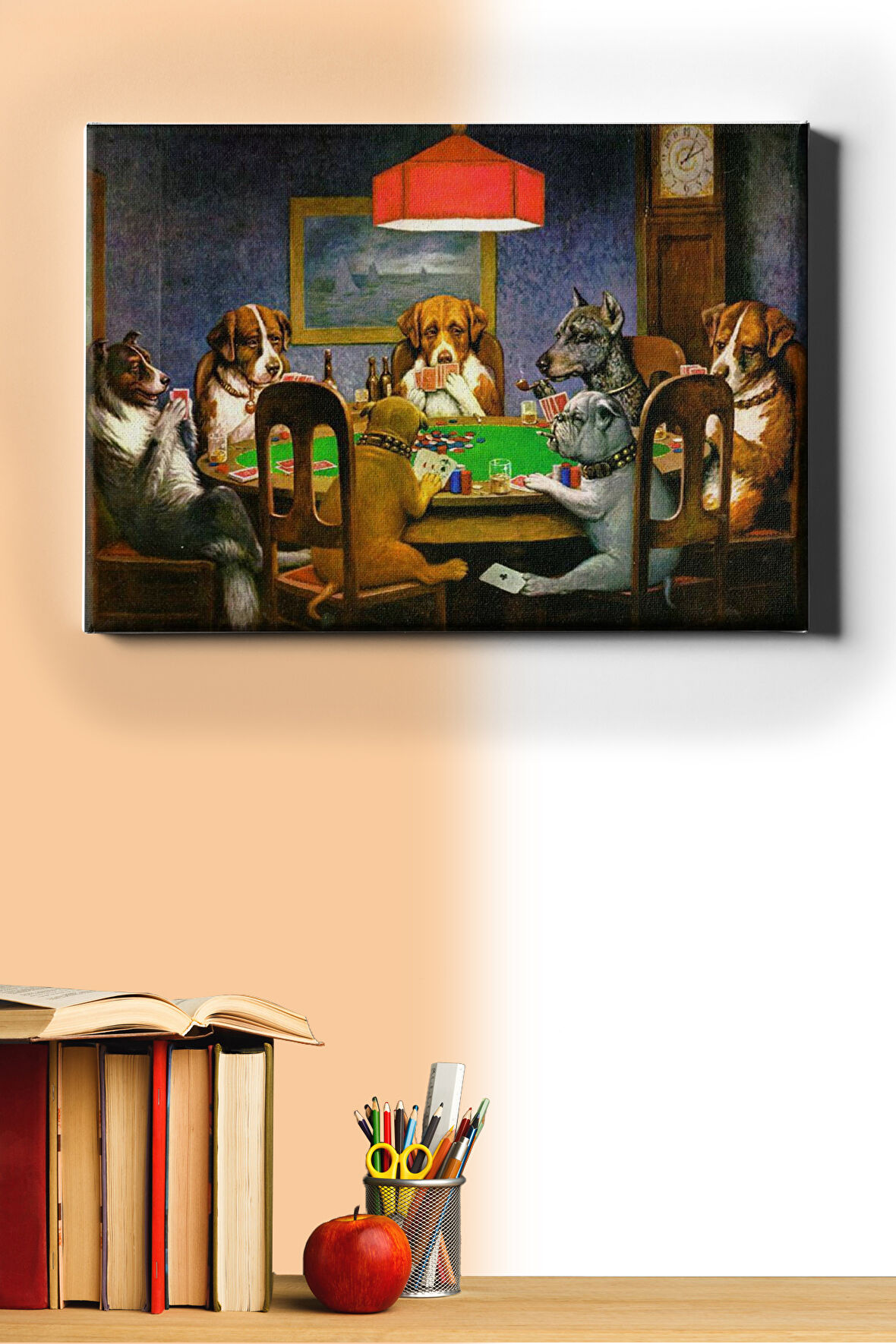 Sayılarla Boyama Seti Kasnaklı Dog Poker 40 X 50 Cm