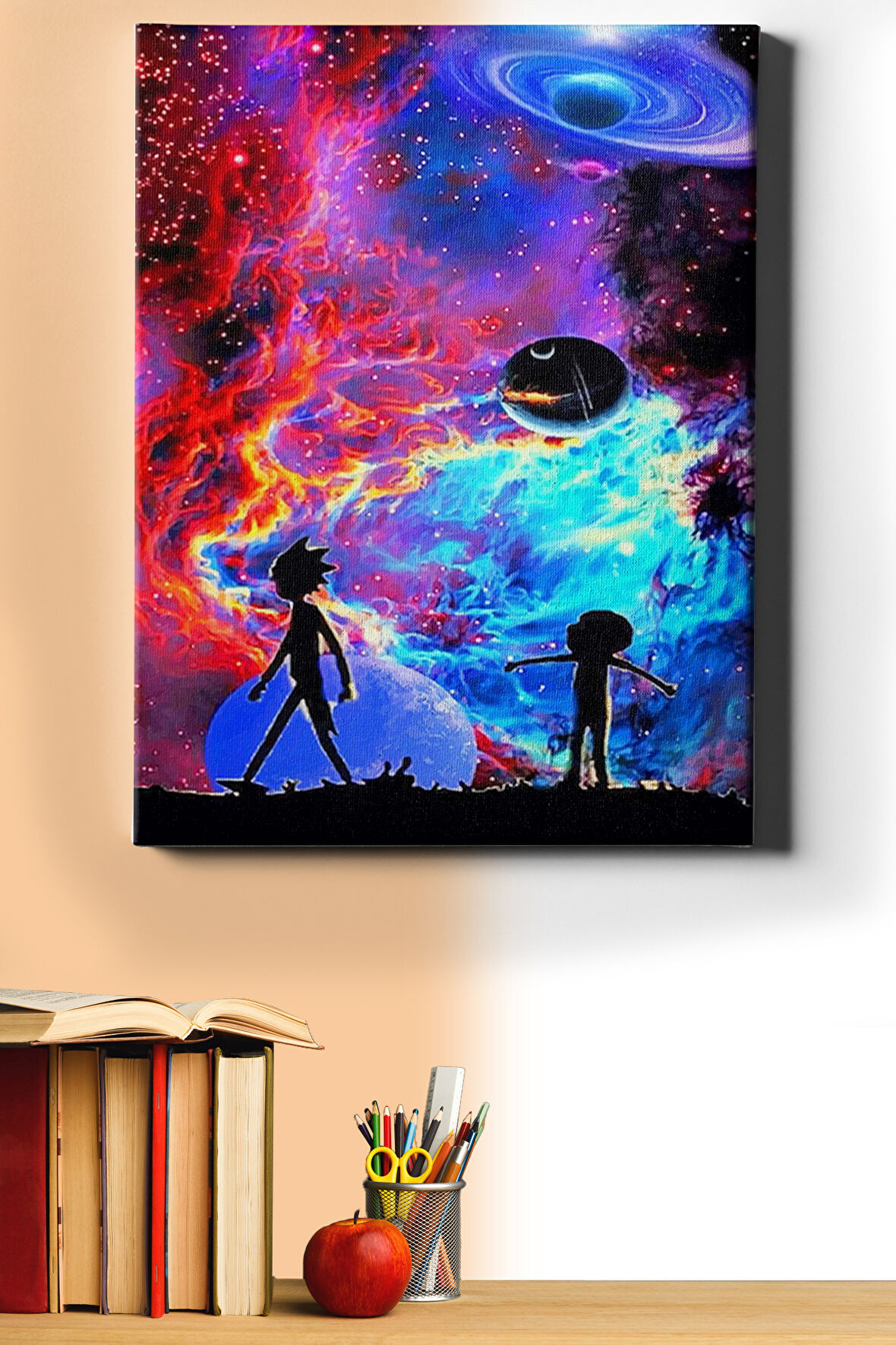 Sayılarla Boyama Seti Kasnaklı Rıck Ve Morty Galaksi 60 X 75 Cm