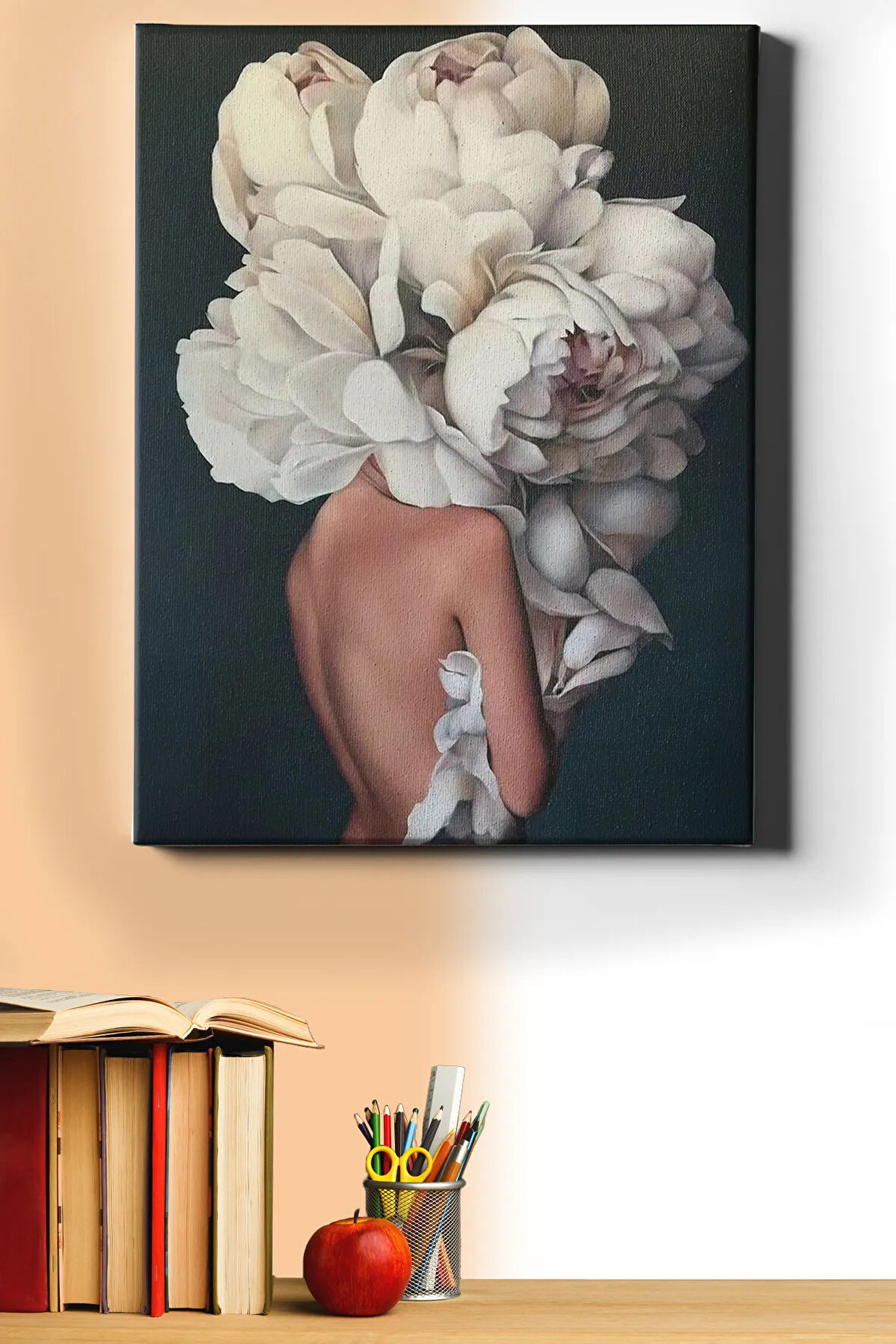 Sayılarla Boyama Seti Kasnaklı Çiçek Kadın 9 40 X 50 Cm