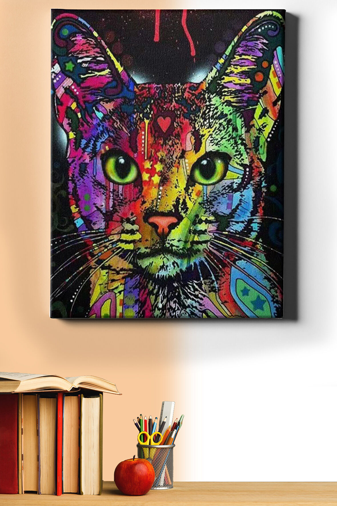 Sayılarla Boyama Seti Kasnaklı Semfonik Kedi 60 X 75 Cm