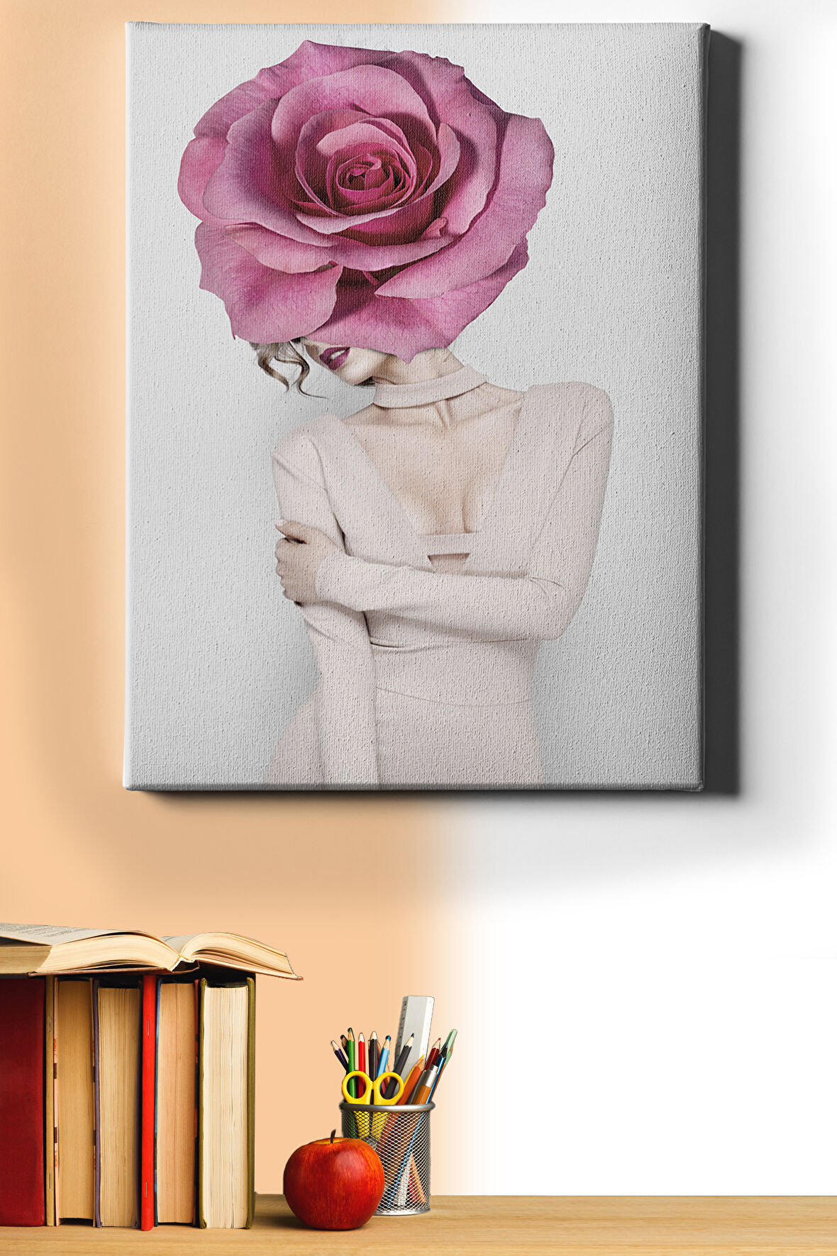 Sayılarla Boyama Seti Kasnaklı Çiçek Kadın 11 60 X 75 Cm