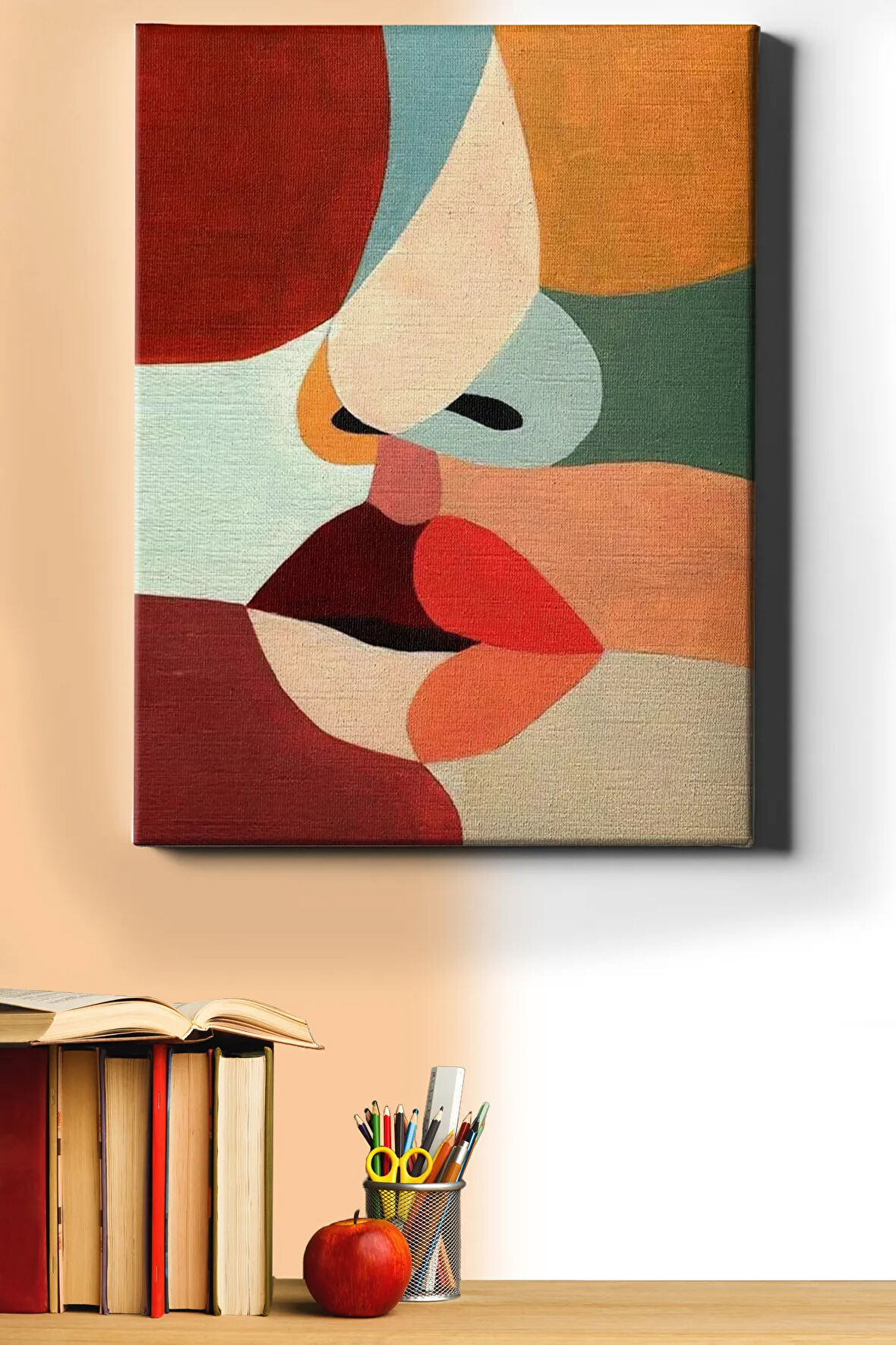 Sayılarla Boyama Seti Kasnaklı Soyut Yüz 40 X 50 Cm