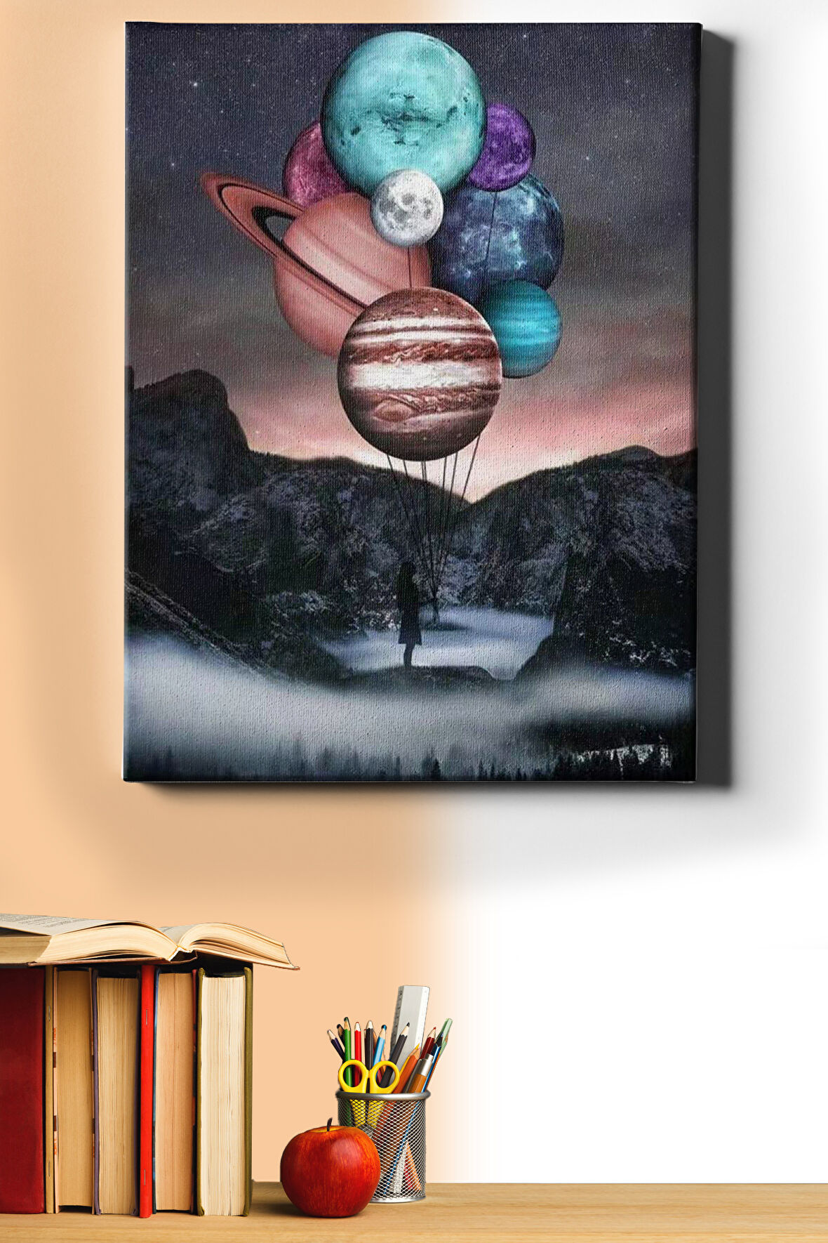 Sayılarla Boyama Seti Kasnaklı Gezegenler 50 X 65 Cm