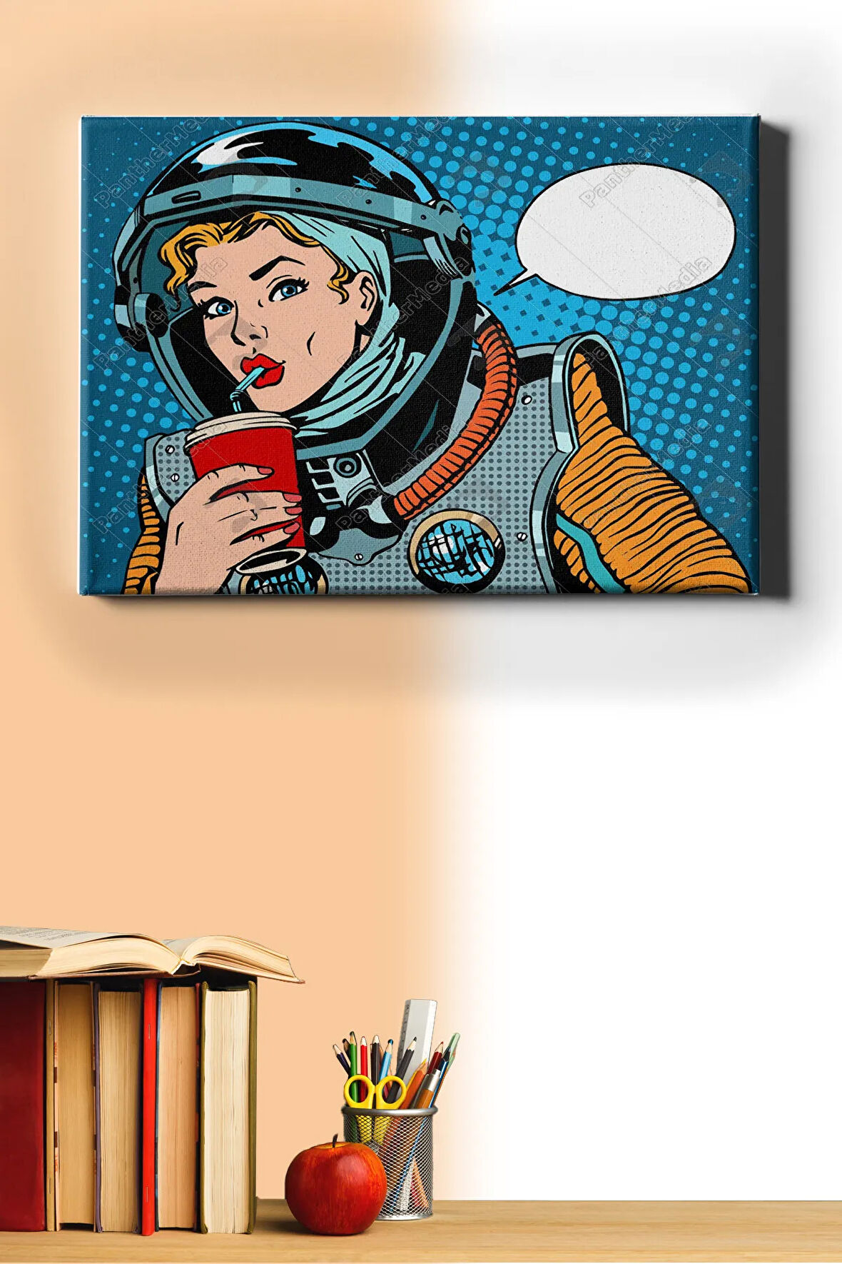 Sayılarla Boyama Seti Kasnaklı Astronot Kadın 40 X 50 Cm