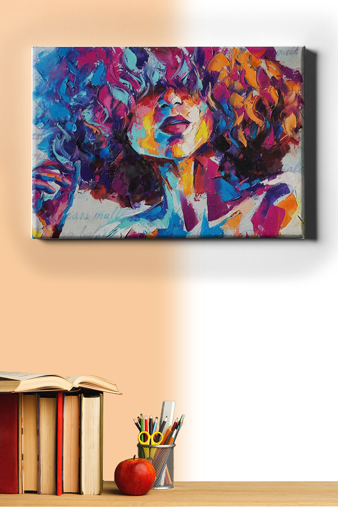 Sayılarla Boyama Seti Kasnaklı Kıvırcık Saçlı Kız 40 X 50 Cm