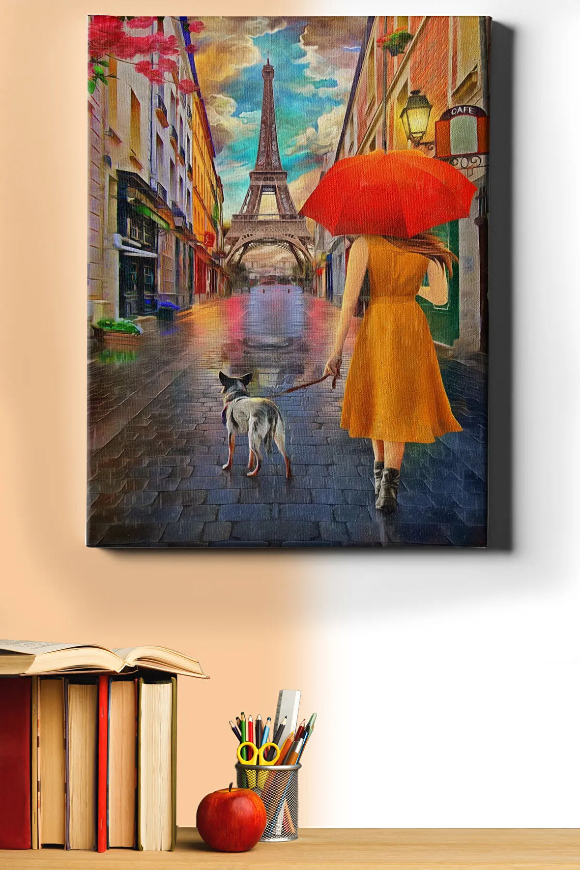 Sayılarla Boyama Seti Kasnaklı Yağmurda Gezinti 60 X 75 Cm