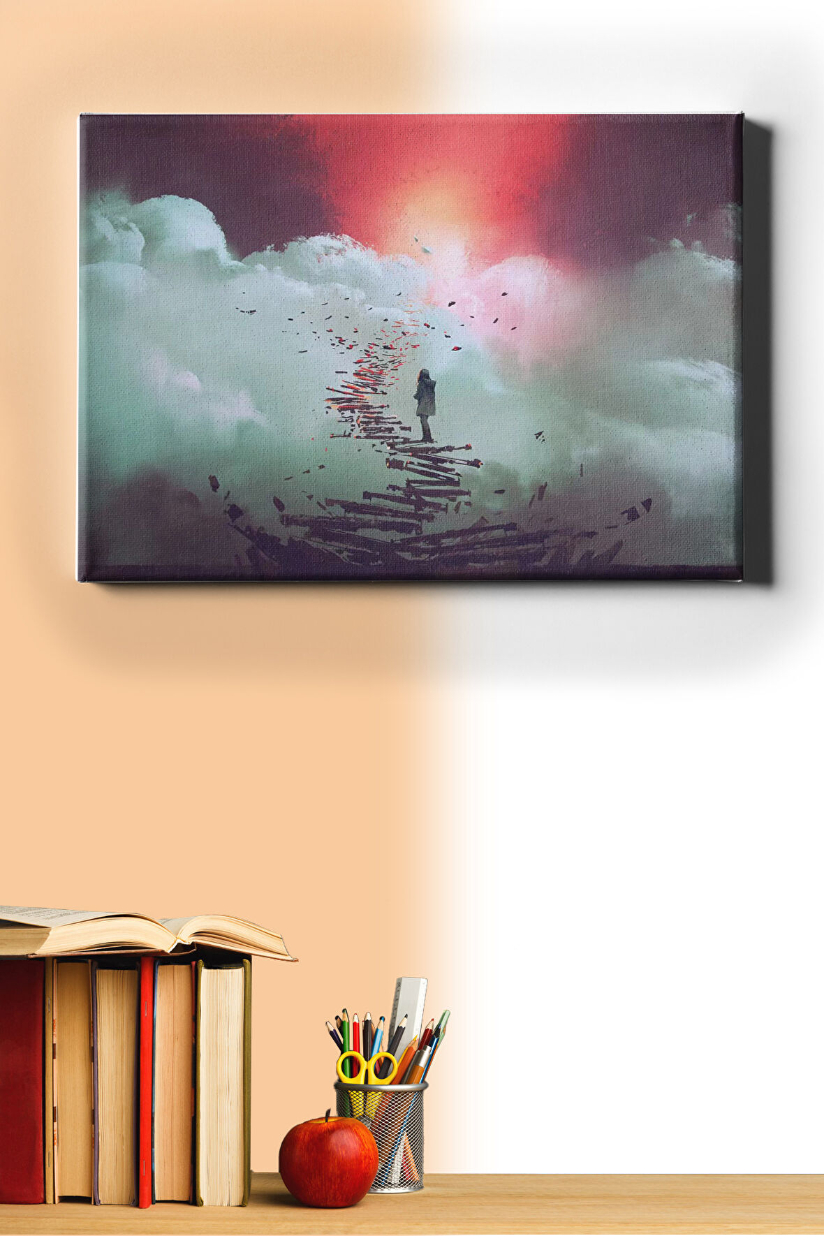 Sayılarla Boyama Seti Kasnaklı Bulutlara Yolculuk 60 X 75 Cm