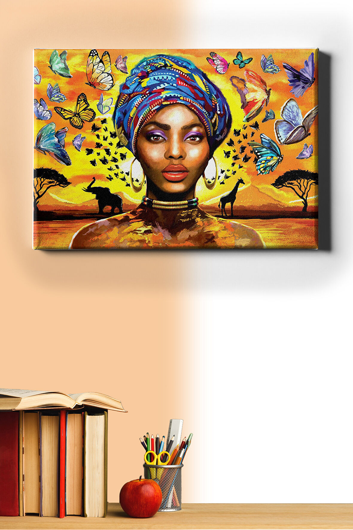 Sayılarla Boyama Seti Kasnaklı Afrika'da Kelebekler 60 X 75 Cm