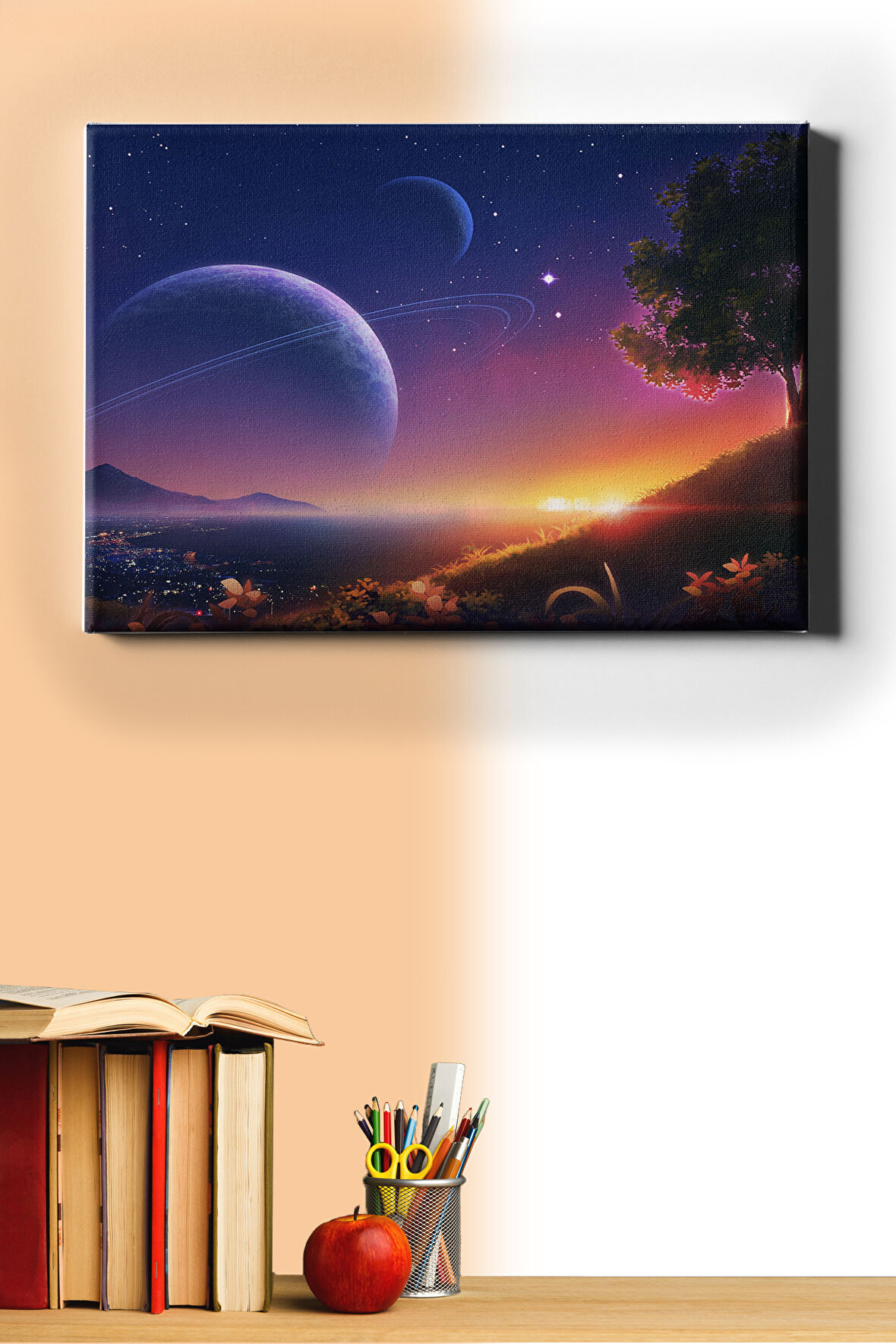 Sayılarla Boyama Seti Kasnaklı Fantazi Gökyüzü 60 X 75 Cm