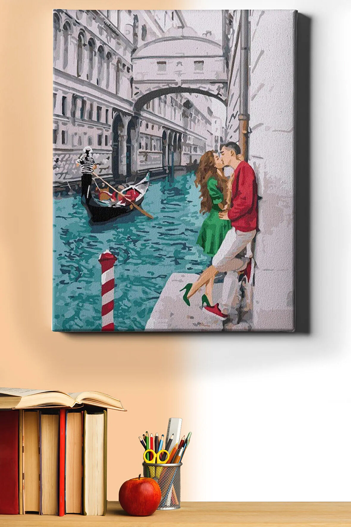 Sayılarla Boyama Seti Kasnaklı Venedik'te Aşk 40 X 50 Cm