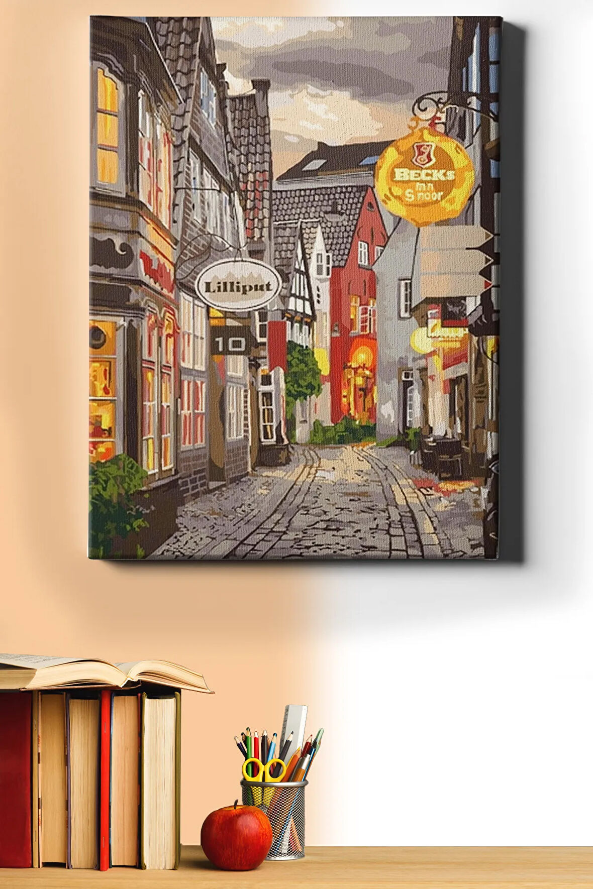 Sayılarla Boyama Seti Kasnaklı Masal Sokağı 60 X 75 Cm