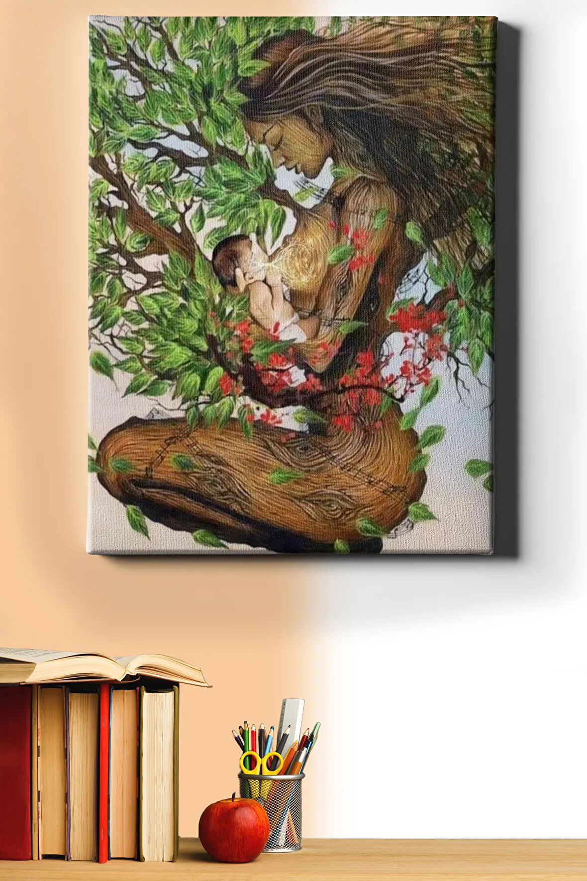 Sayılarla Boyama Seti Kasnaklı Anne Ve Bebek 60 X 75 Cm