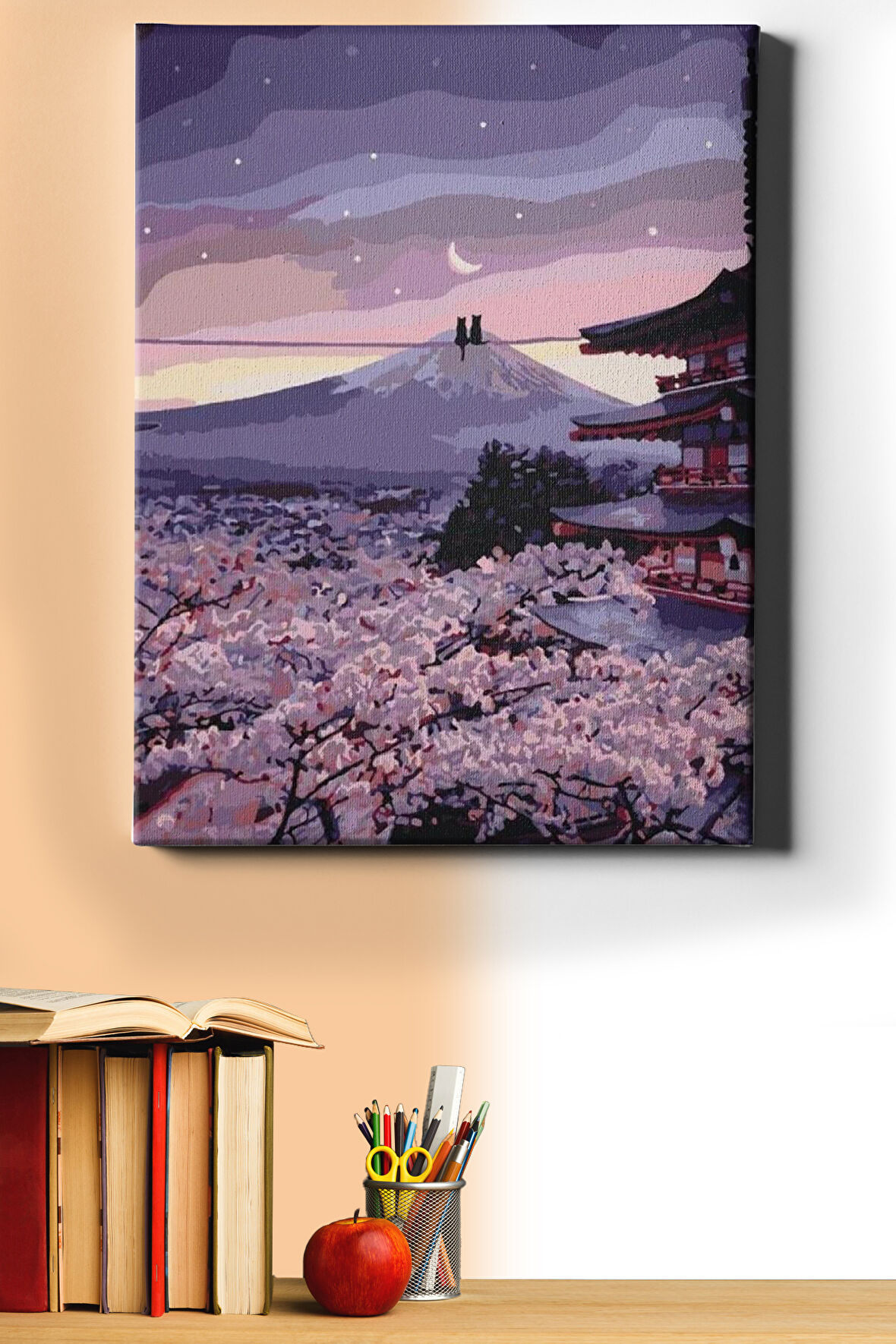 Sayılarla Boyama Seti Kasnaklı Teldeki Kediler 50 X 65 Cm