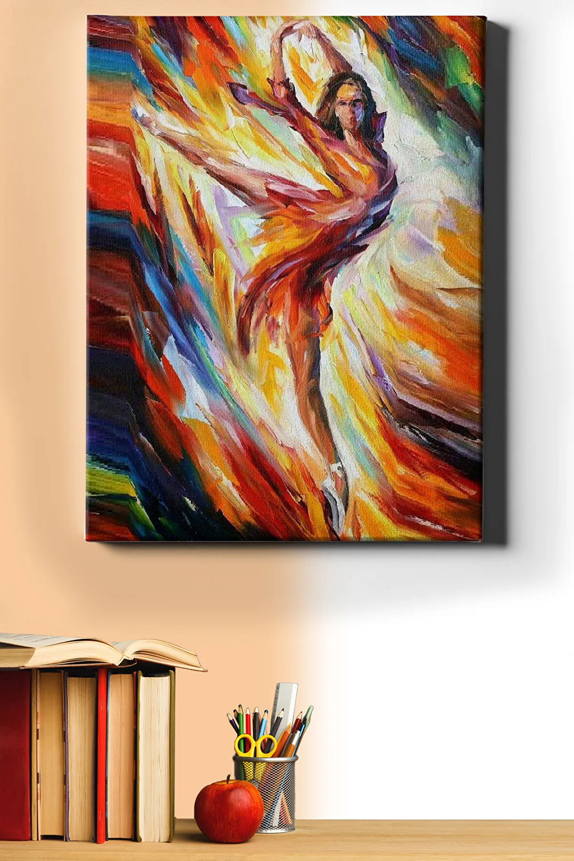 Sayılarla Boyama Seti Kasnaklı Renlerle Bale 60 X 75 Cm