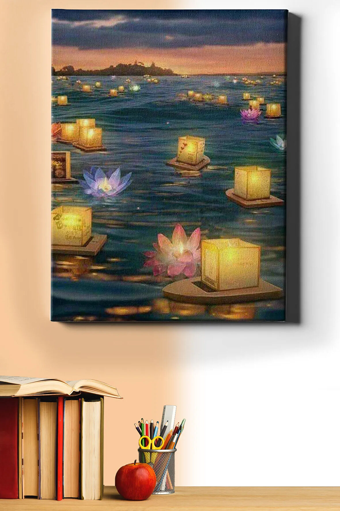 Sayılarla Boyama Seti Kasnaklı Denizde Işıklar 60 X 75 Cm