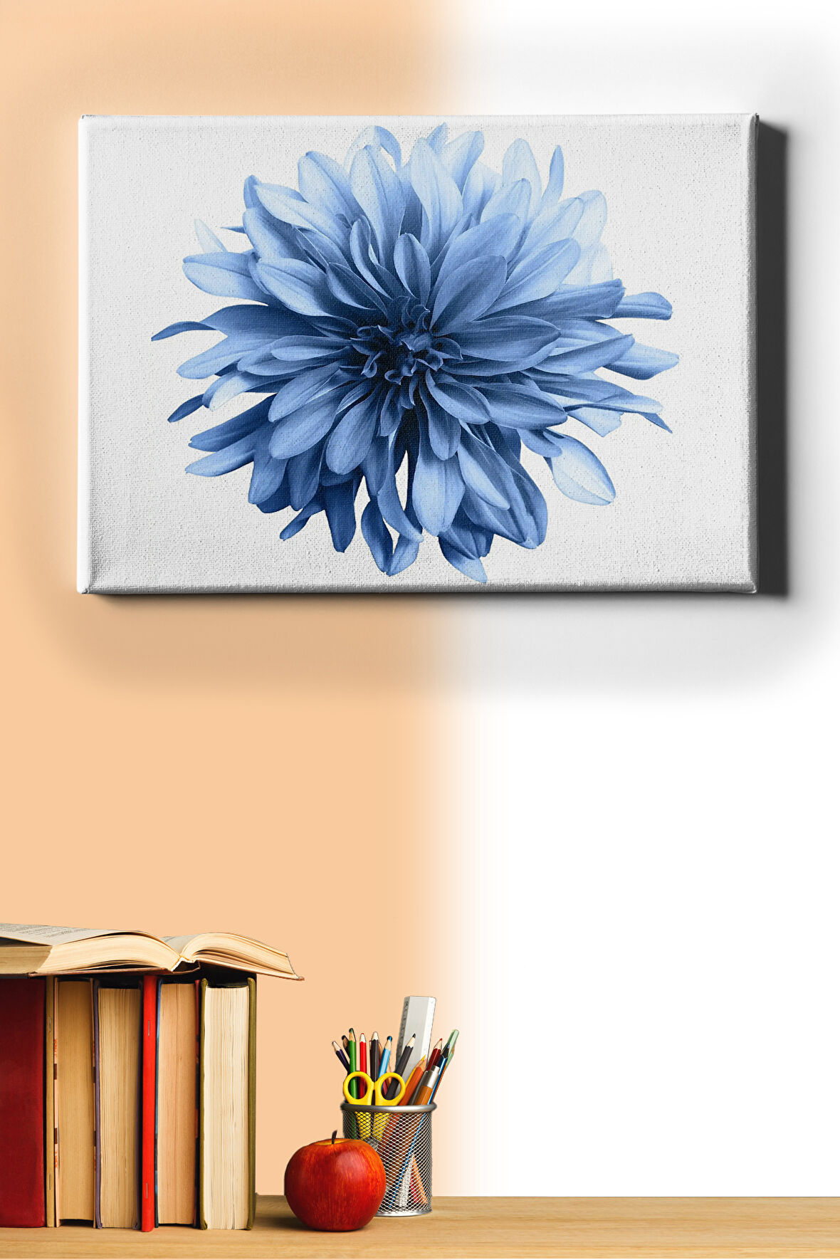 Sayılarla Boyama Seti Kasnaklı Beyaz Krizantem 60 X 75 Cm