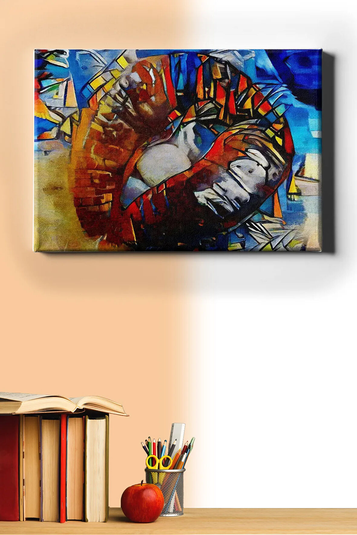 Sayılarla Boyama Seti Kasnaklı Grafiti Dudak 40 X 50 Cm