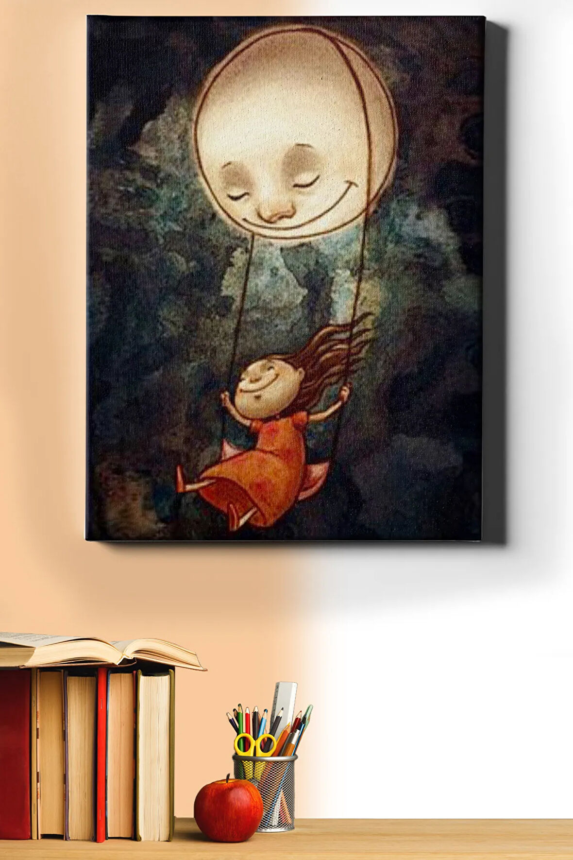 Sayılarla Boyama Seti Kasnaklı Ayda Salıncak 60 X 75 Cm