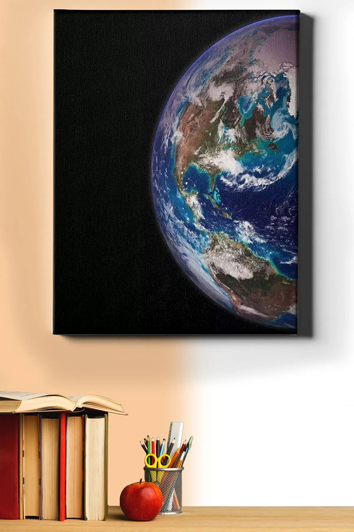 Sayılarla Boyama Seti Kasnaklı Dünya'ya Bakış 60 X 75 Cm