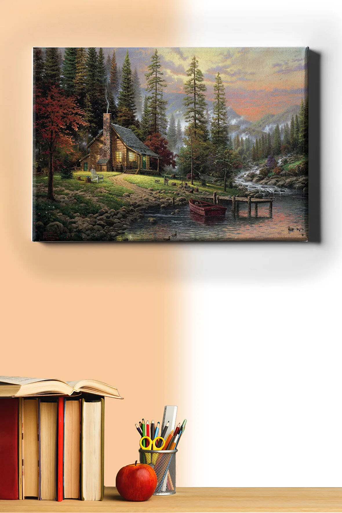 Sayılarla Boyama Seti Kasnaklı Orman Evi 50 X 65 Cm