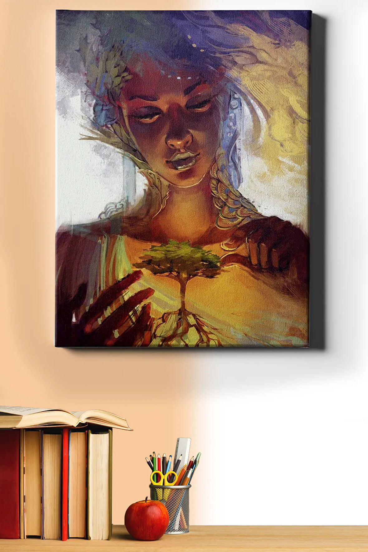 Sayılarla Boyama Seti Kasnaklı Hayat Ağacı 40 X 50 Cm