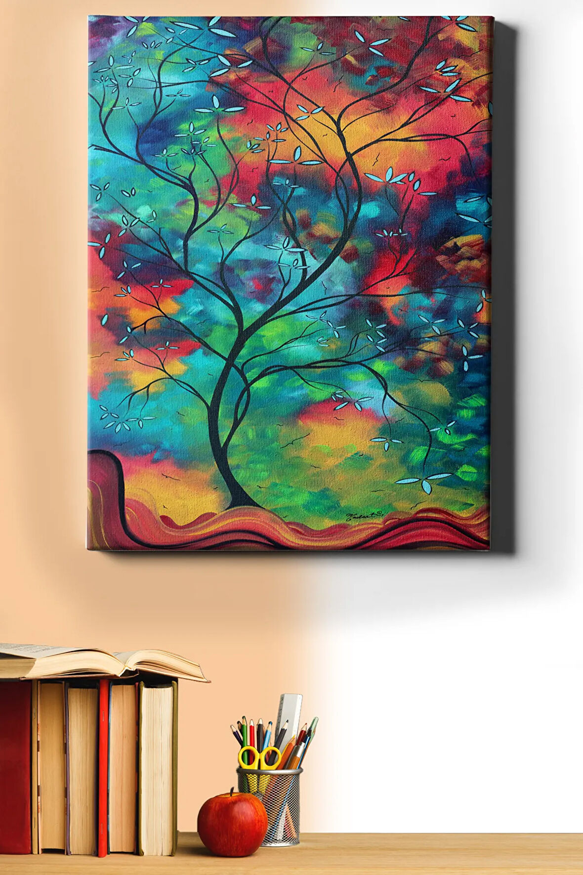 Sayılarla Boyama Seti Kasnaklı Göğü Boyayan Ağaç 50 X 65 Cm