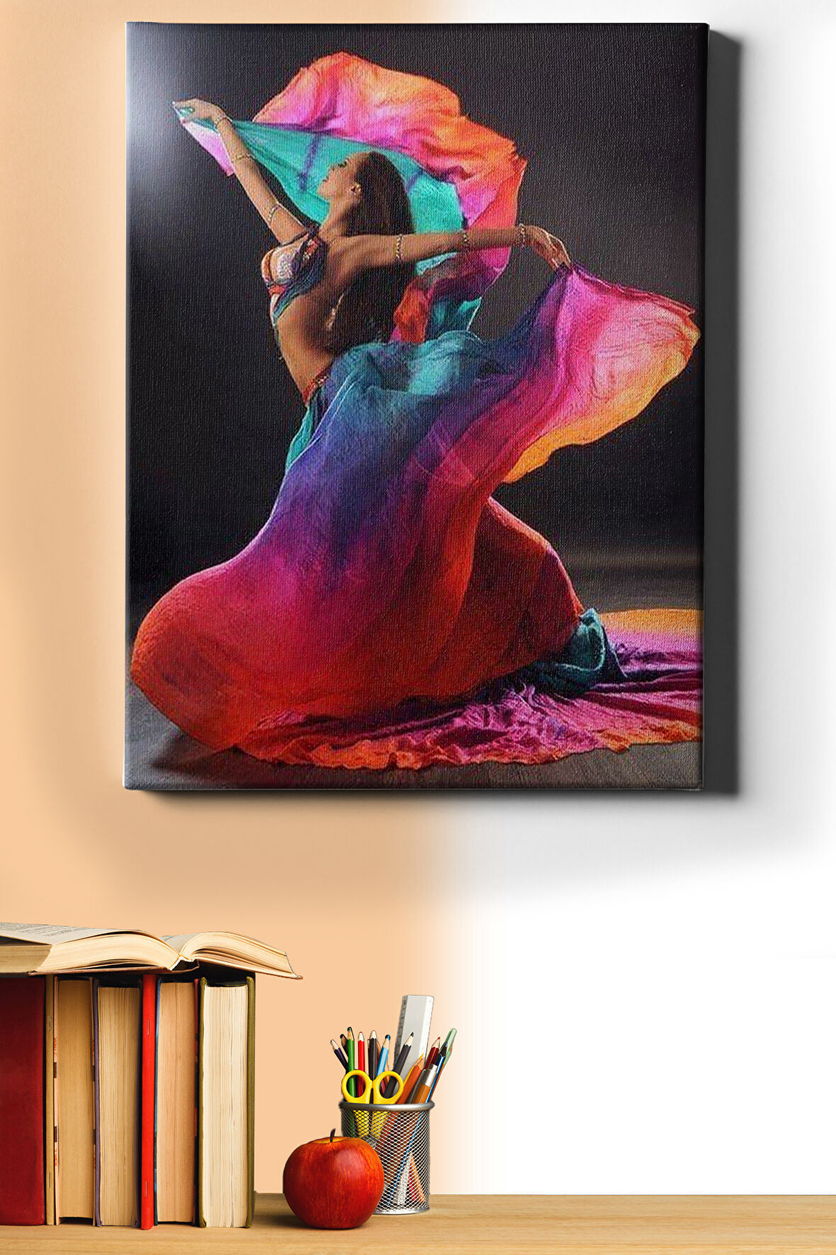 Sayılarla Boyama Seti Kasnaklı Dans Eden Gökkuşağı 60 X 75 Cm