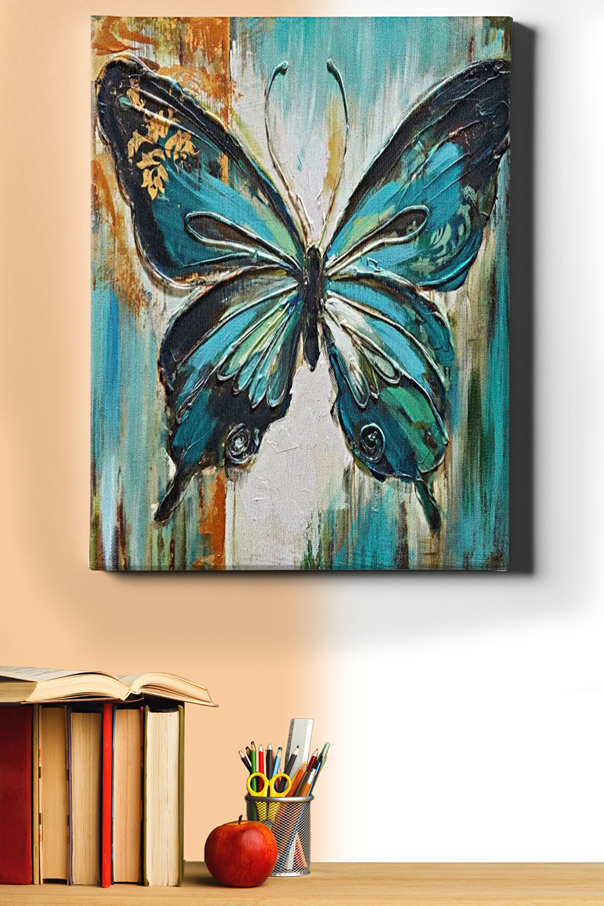 Sayılarla Boyama Seti Kasnaklı Mavi Kelebeğin Uyanışı 50 X 65 Cm