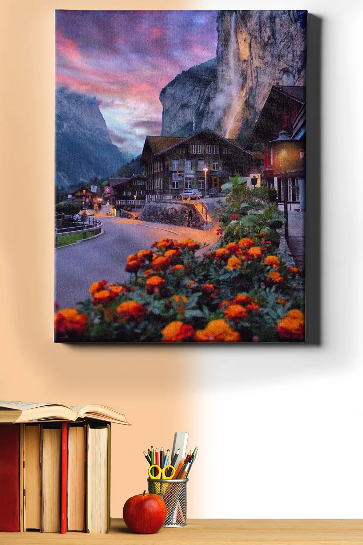 Sayılarla Boyama Seti Kasnaklı Uzak Kasaba 60 X 75 Cm