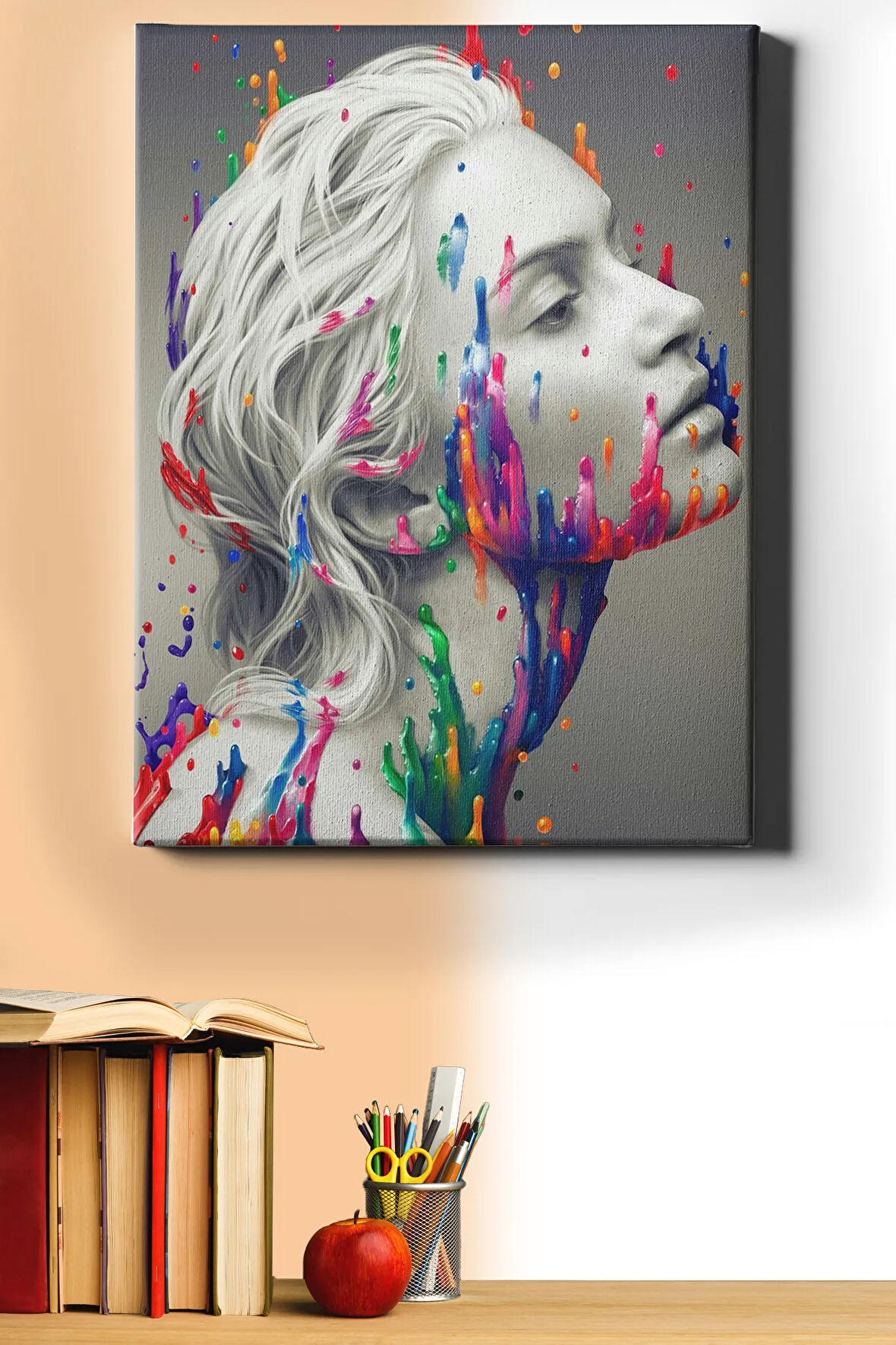 Sayılarla Boyama Seti Kasnaklı Woman And Colors 2 60 X 75 Cm