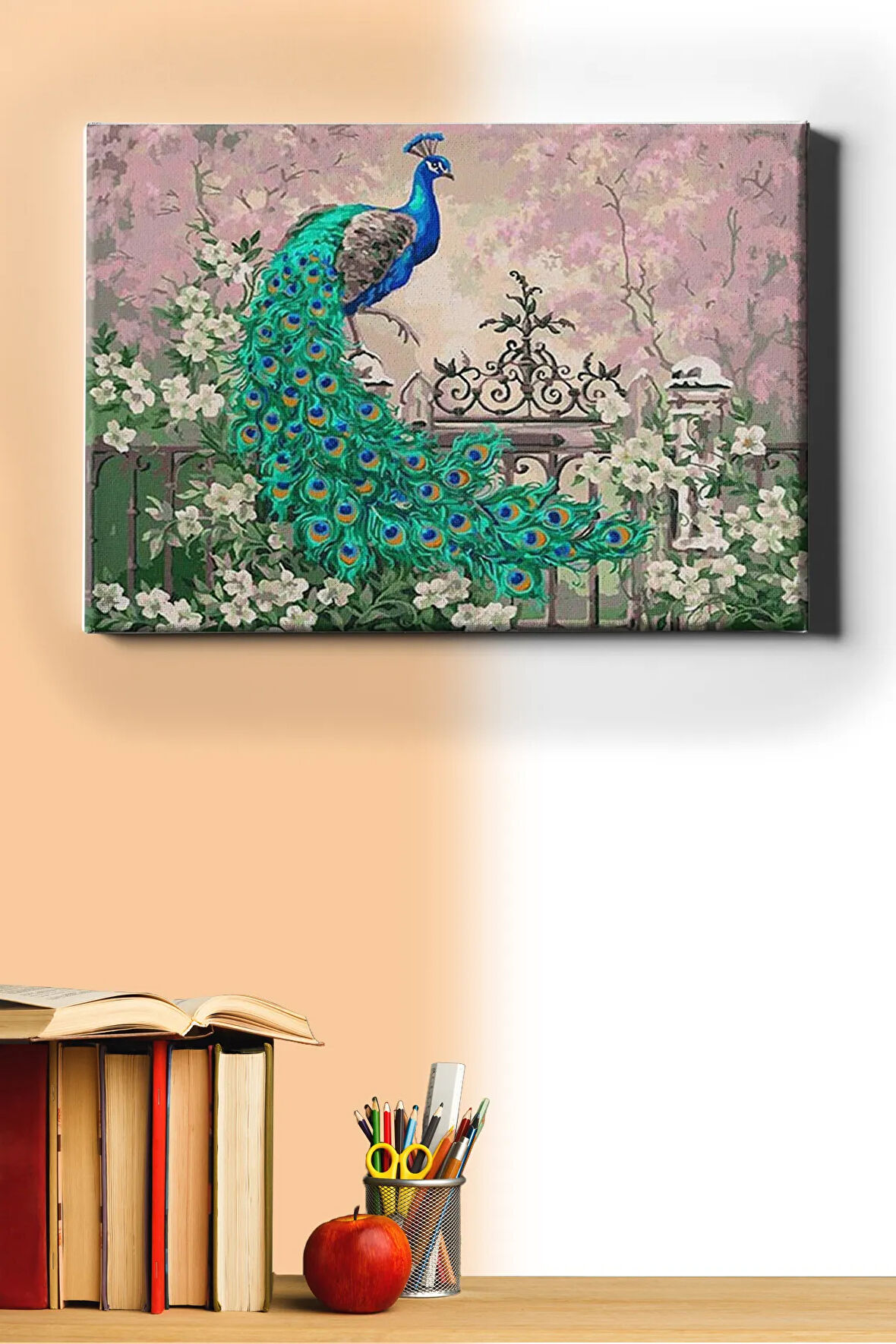 Sayılarla Boyama Seti Kasnaklı Tavus Kuşu 50 X 65 Cm