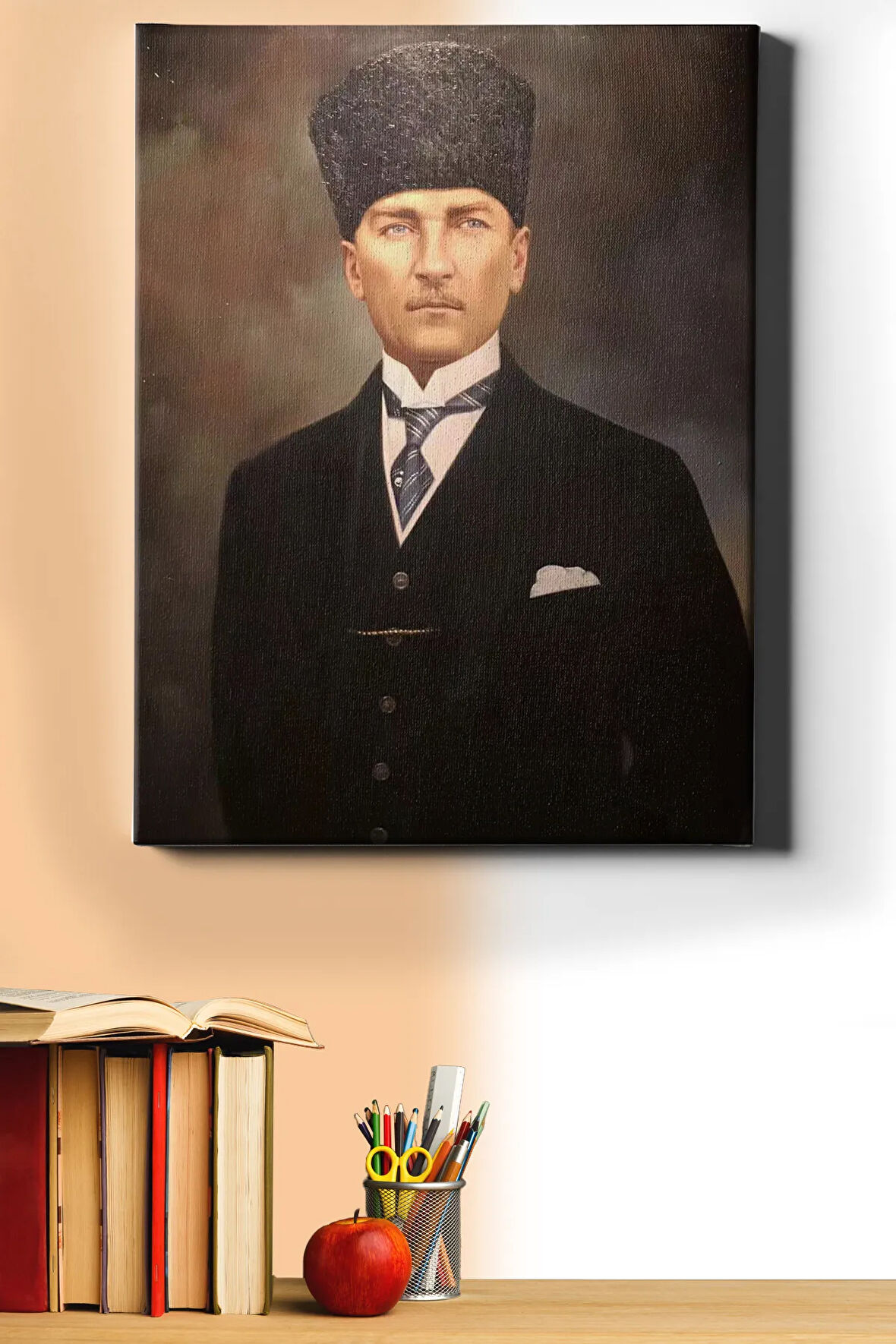 Sayılarla Boyama Seti Kasnaklı Kalpaklı Atatürk 40 X 50 Cm