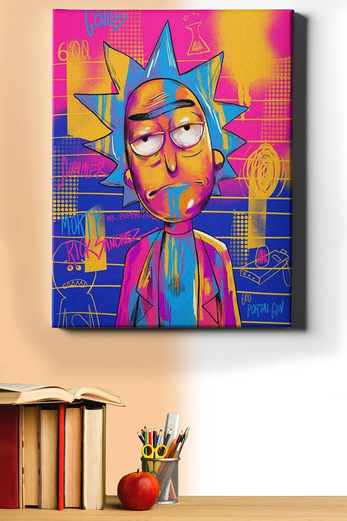Sayılarla Boyama Seti Kasnaklı Rıck Ve Morty 40 X 50 Cm