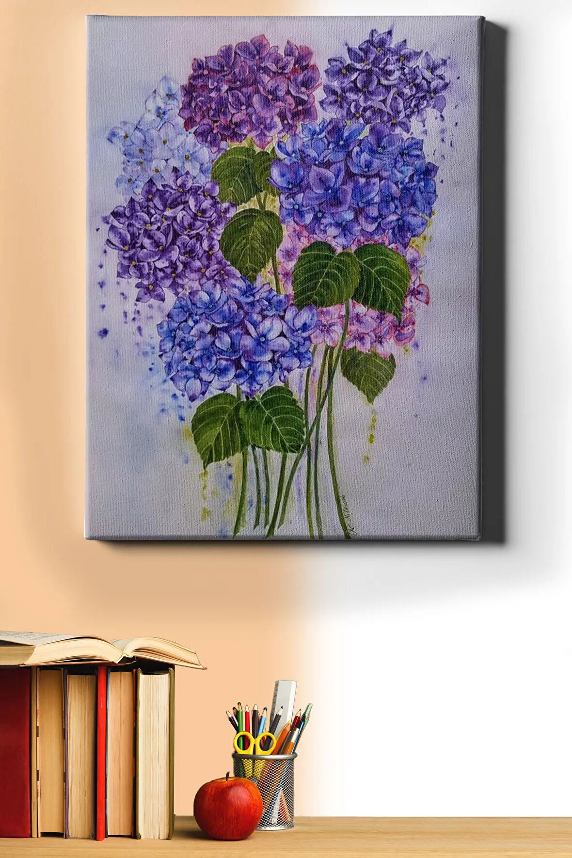 Sayılarla Boyama Seti Kasnaklı Ortancalar 40 X 50 Cm