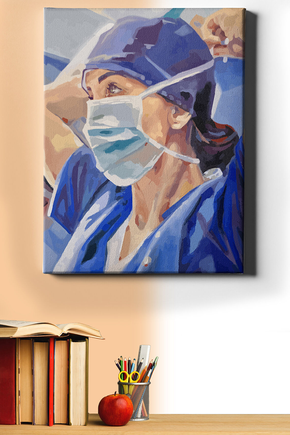 Sayılarla Boyama Seti Kasnaklı Nöbette 60 X 75 Cm