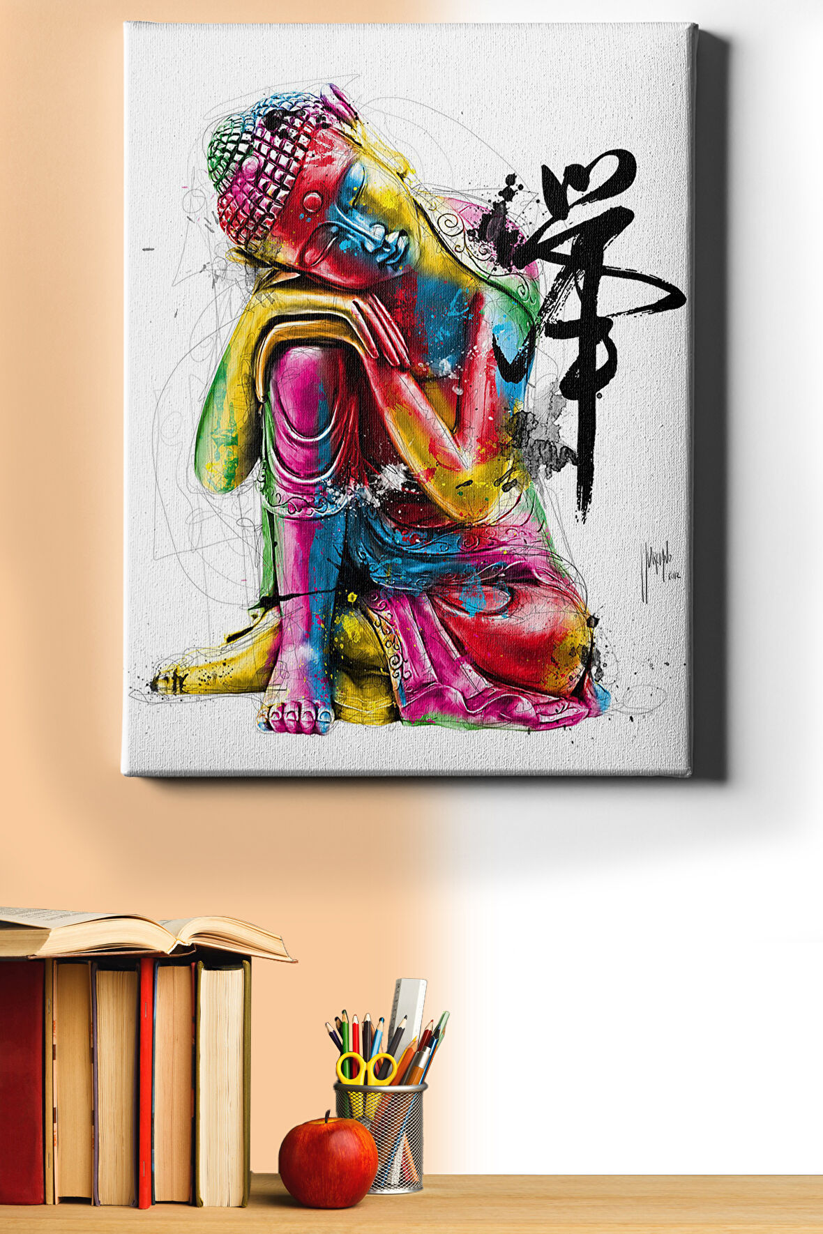 Sayılarla Boyama Seti Kasnaklı Renkli Buda 60 X 75 Cm