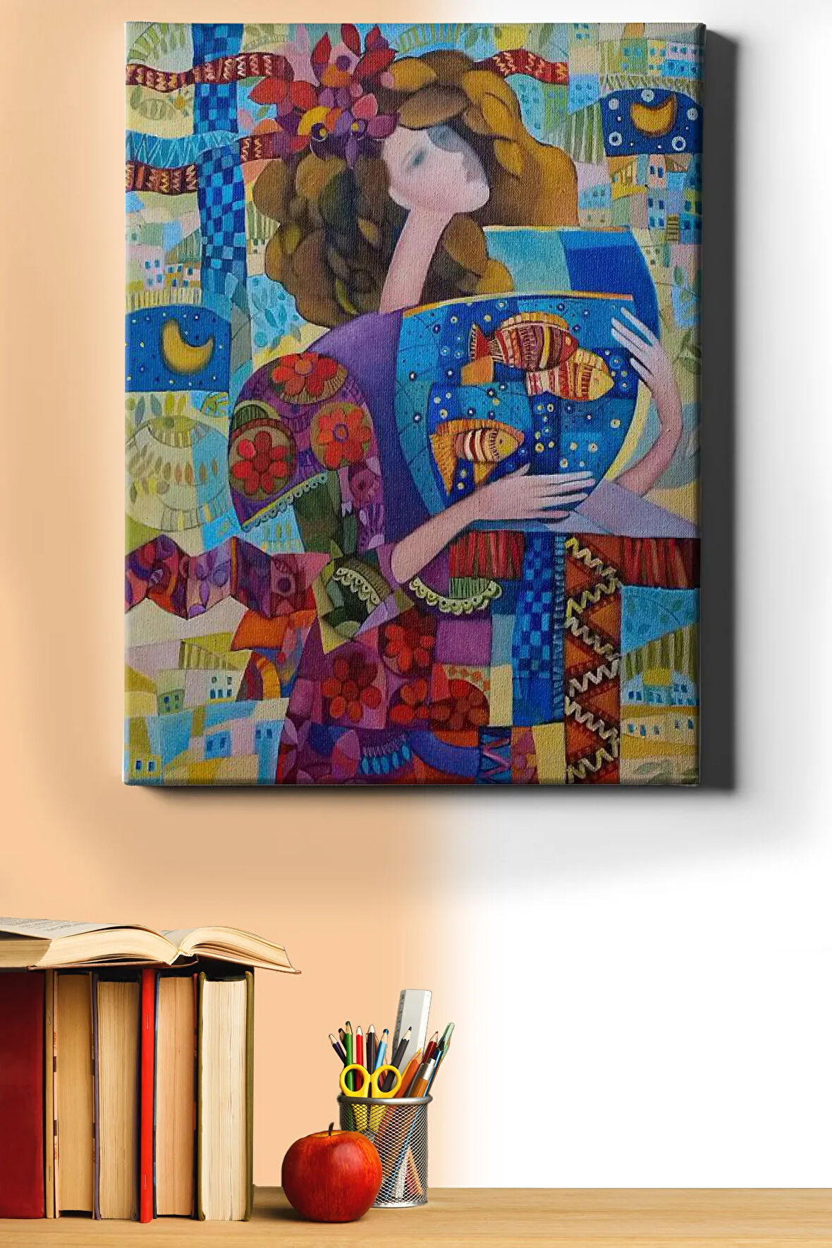 Sayılarla Boyama Seti Kasnaklı Akvaryum 40 X 50 Cm