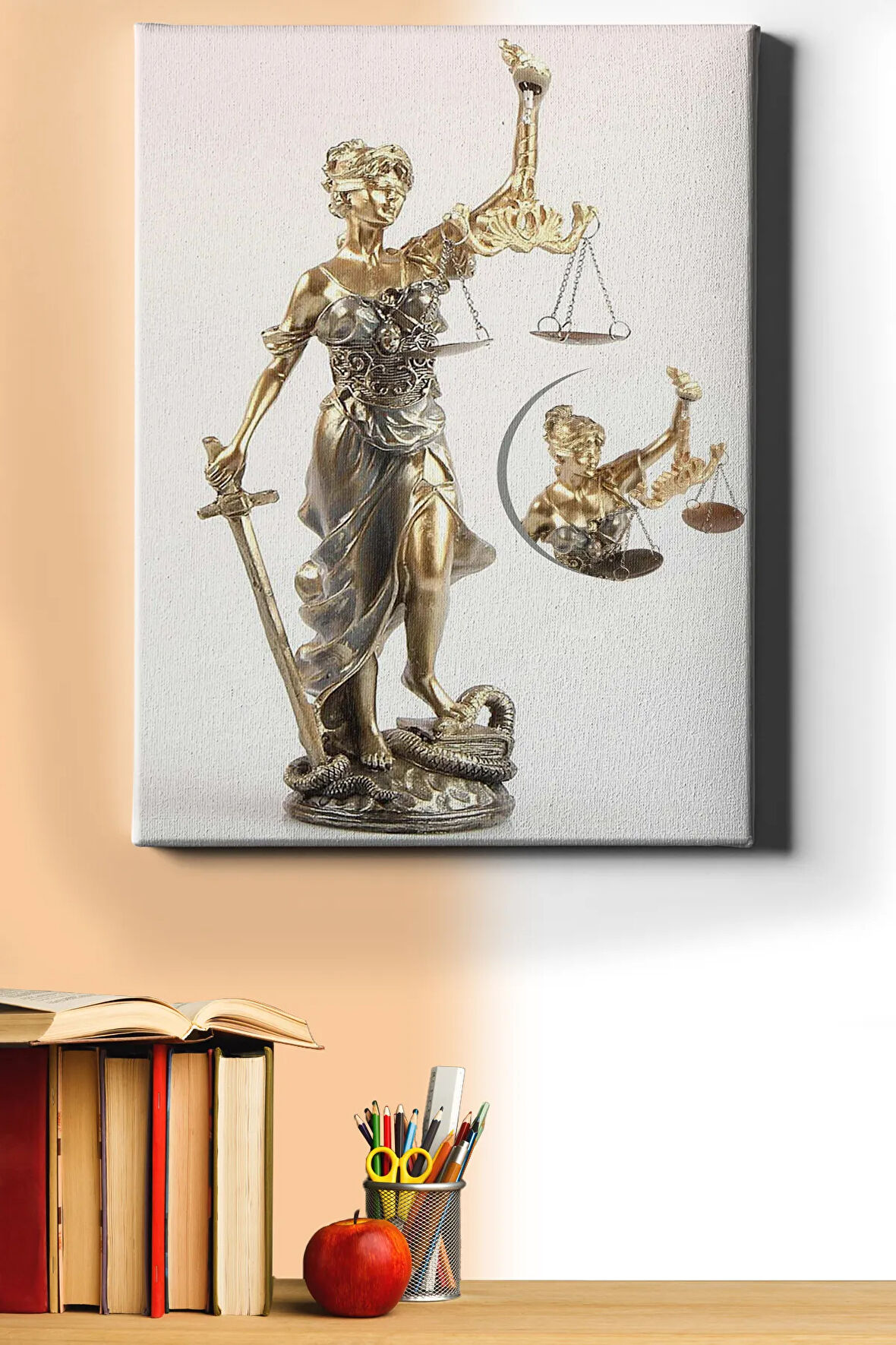 Sayılarla Boyama Seti Kasnaklı Adalet 60 X 75 Cm