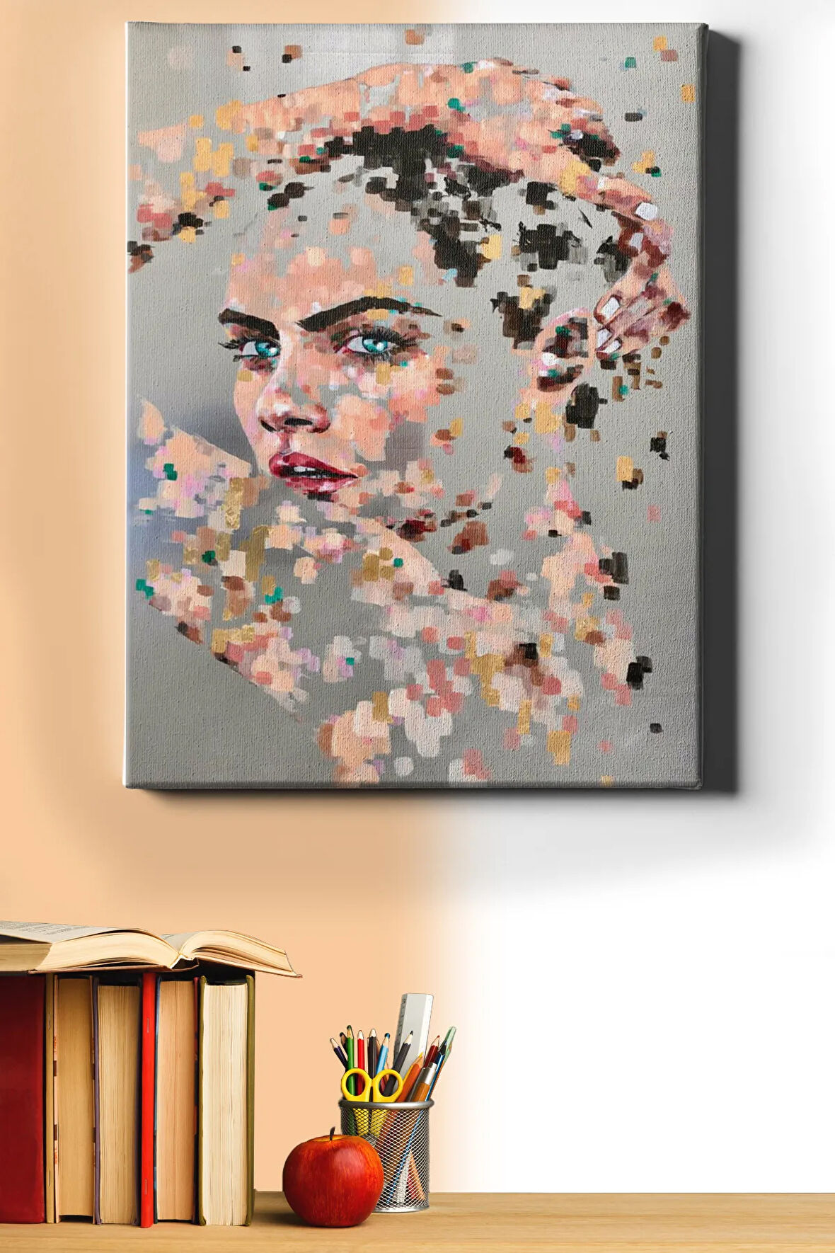 Sayılarla Boyama Seti Kasnaklı Geçmişte Kalan 40 X 50 Cm